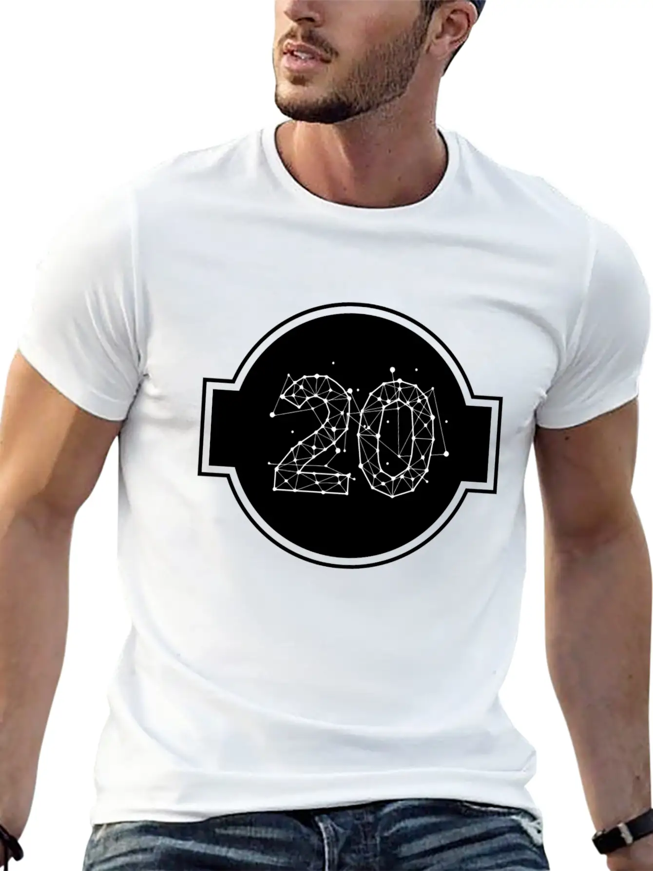 Space Number 20 Basic Graphic T-Shirt ¨C Daily Comfort In Soft Cotton