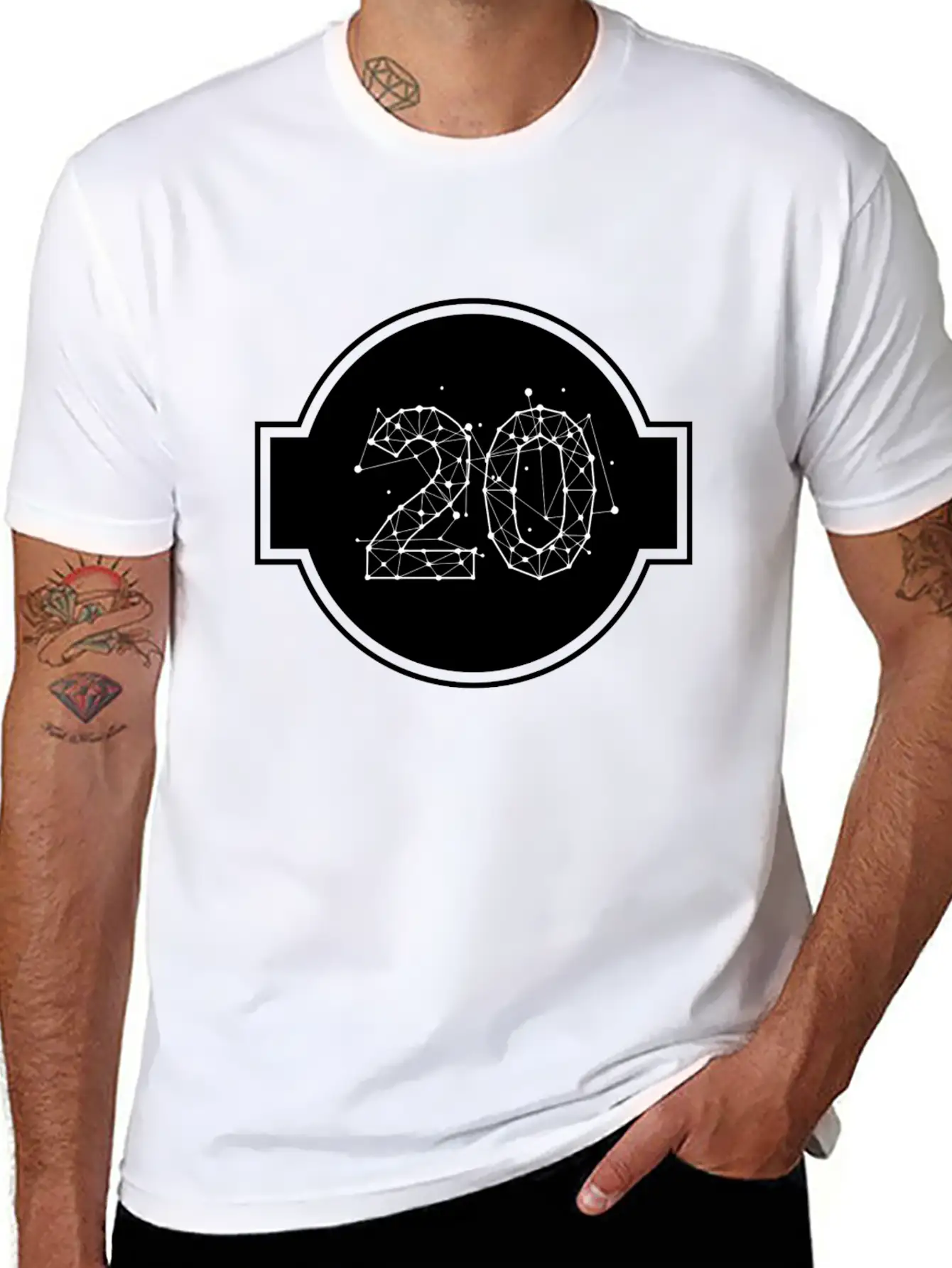 Space Number 20 Basic Graphic T-Shirt ¨C Daily Comfort In Soft Cotton