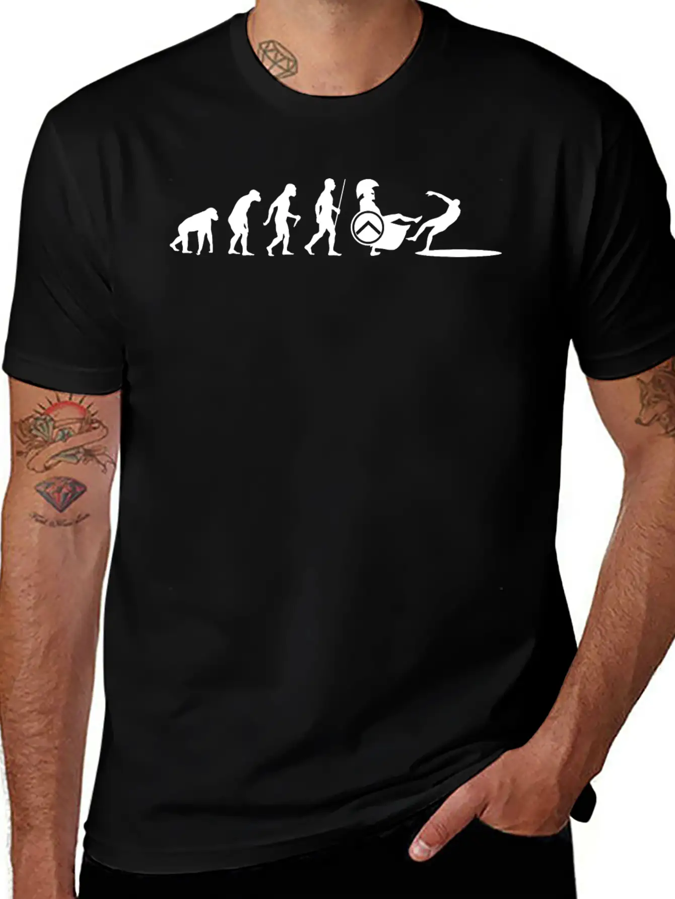 Spartan Fight Sparta Evolution Gift Idea 005-100 Essential Cotton Tee For Daily Outfits ¨C Unisex Style