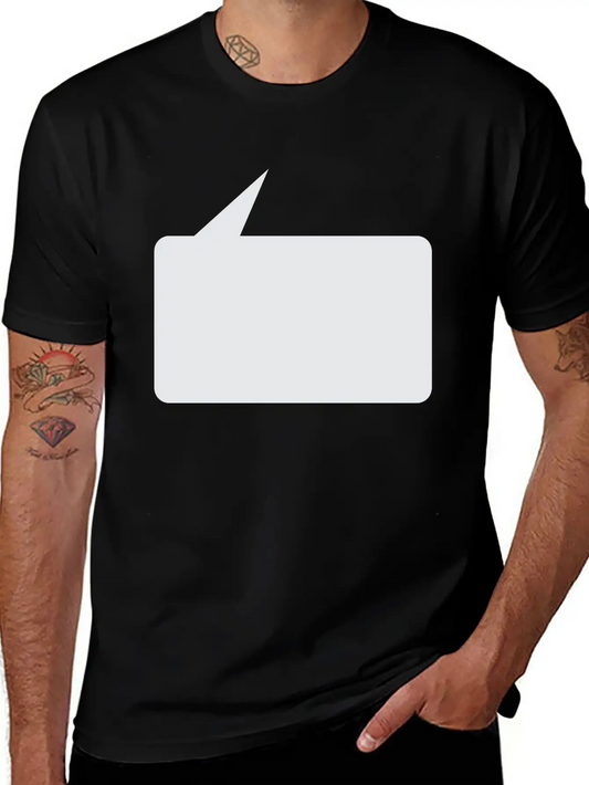 Speech Bubble Balloon, Square Small_1c Essential Cotton Tee For Daily Outfits ¨C Unisex Style