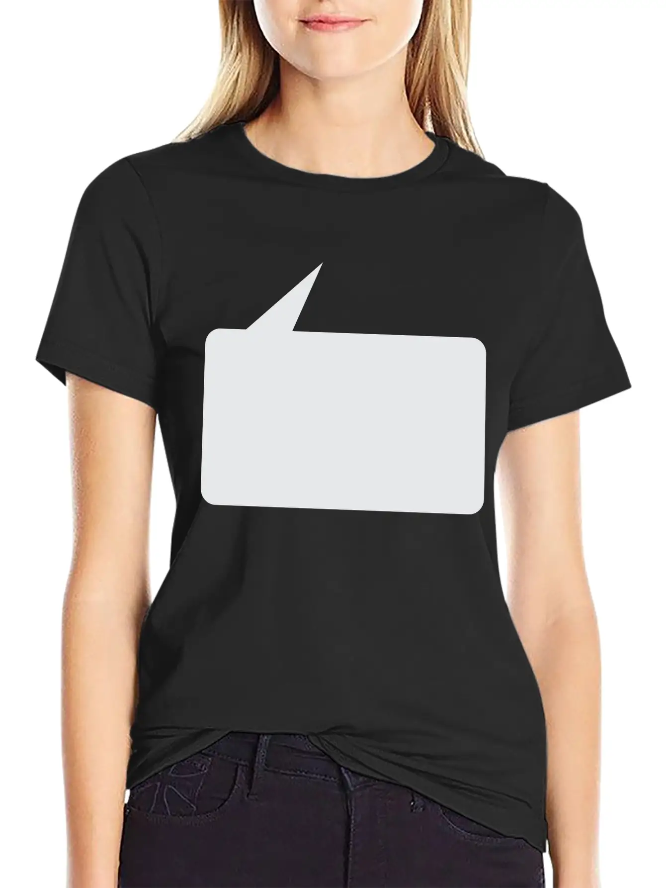 Speech Bubble Balloon, Square Small_1c Essential Cotton Tee For Daily Outfits ¨C Unisex Style