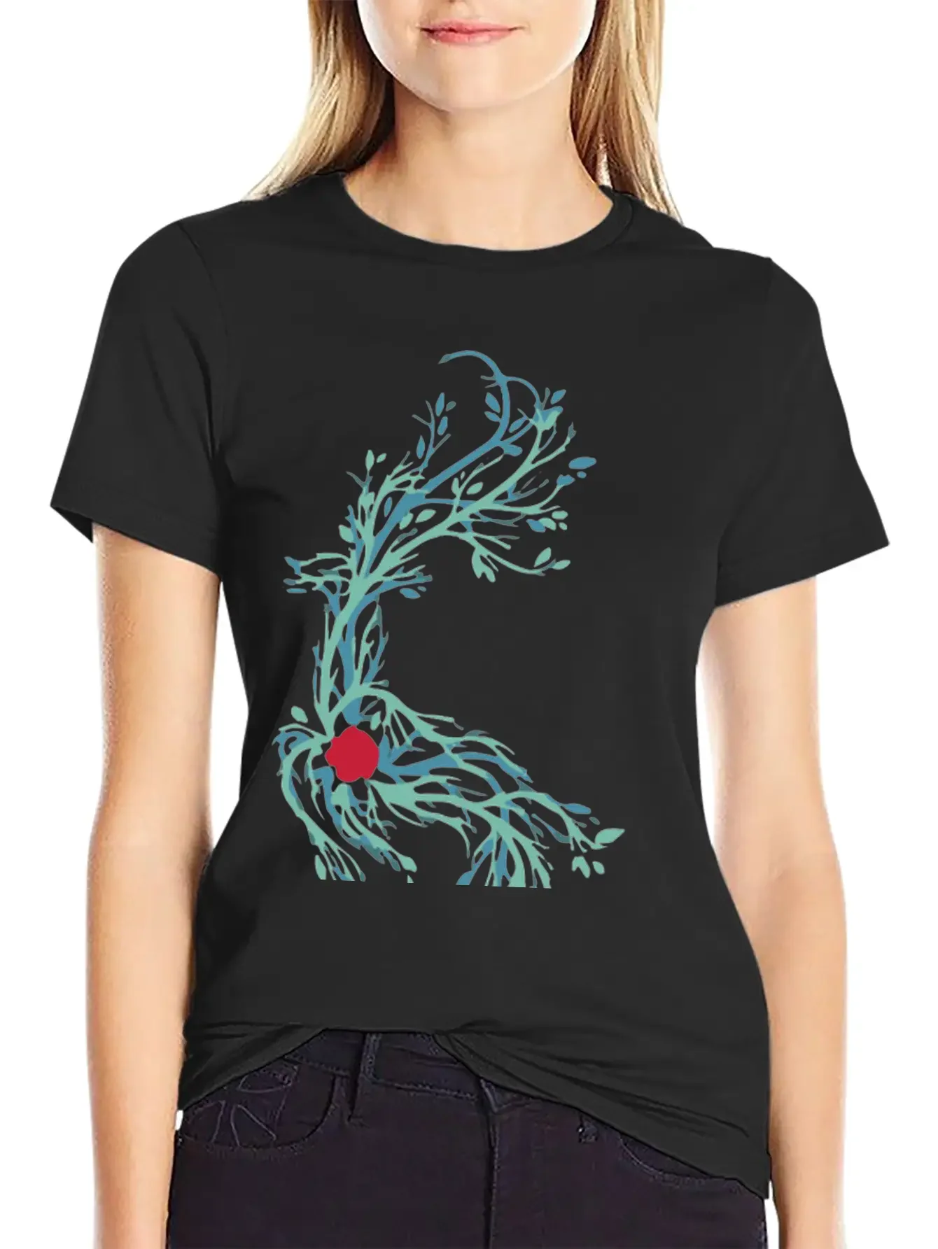 Spirit Vines Basic Graphic T-Shirt ¨C Daily Comfort In Soft Cotton