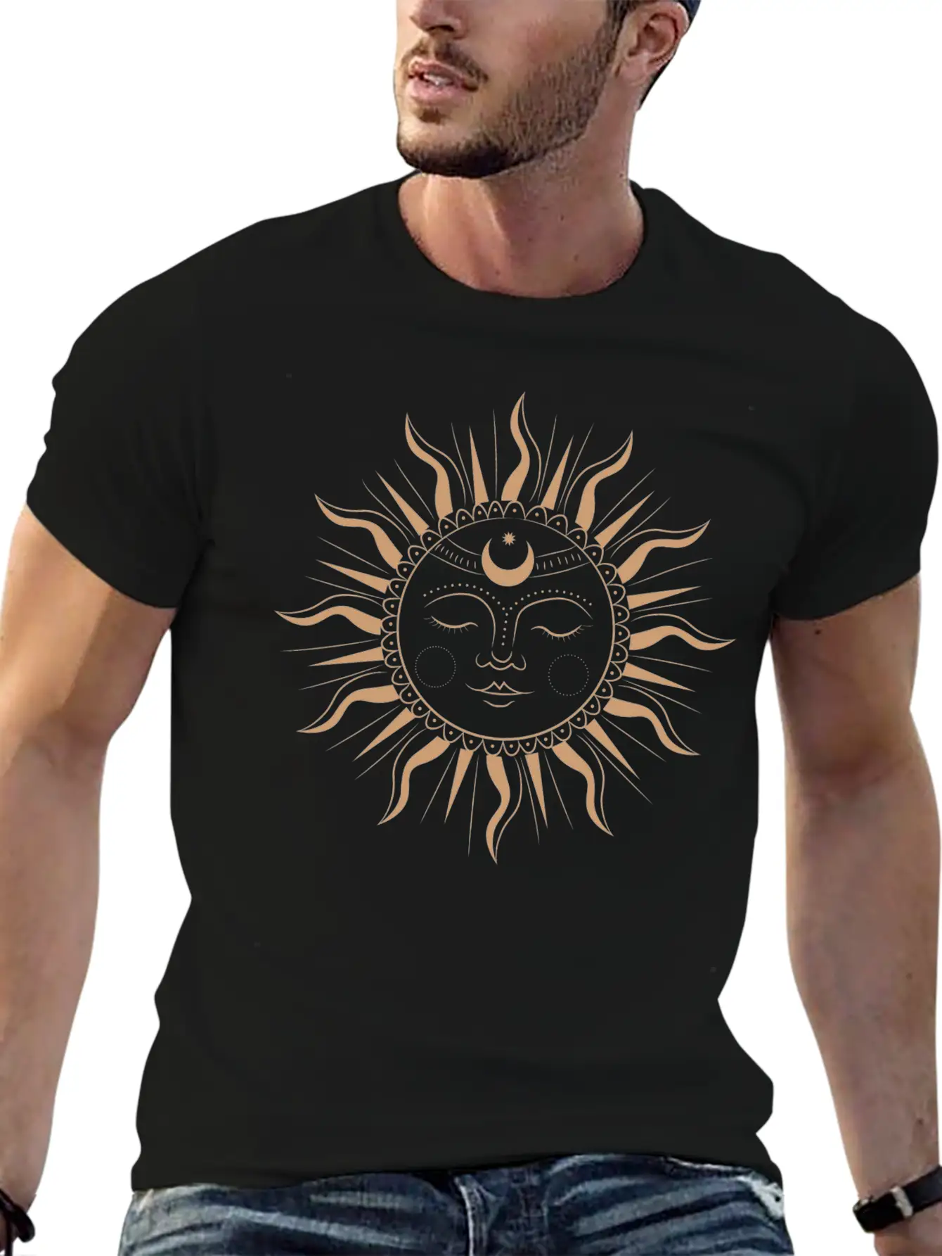 Spiritual Sun Basic Graphic T-Shirt ¨C Daily Comfort In Soft Cotton