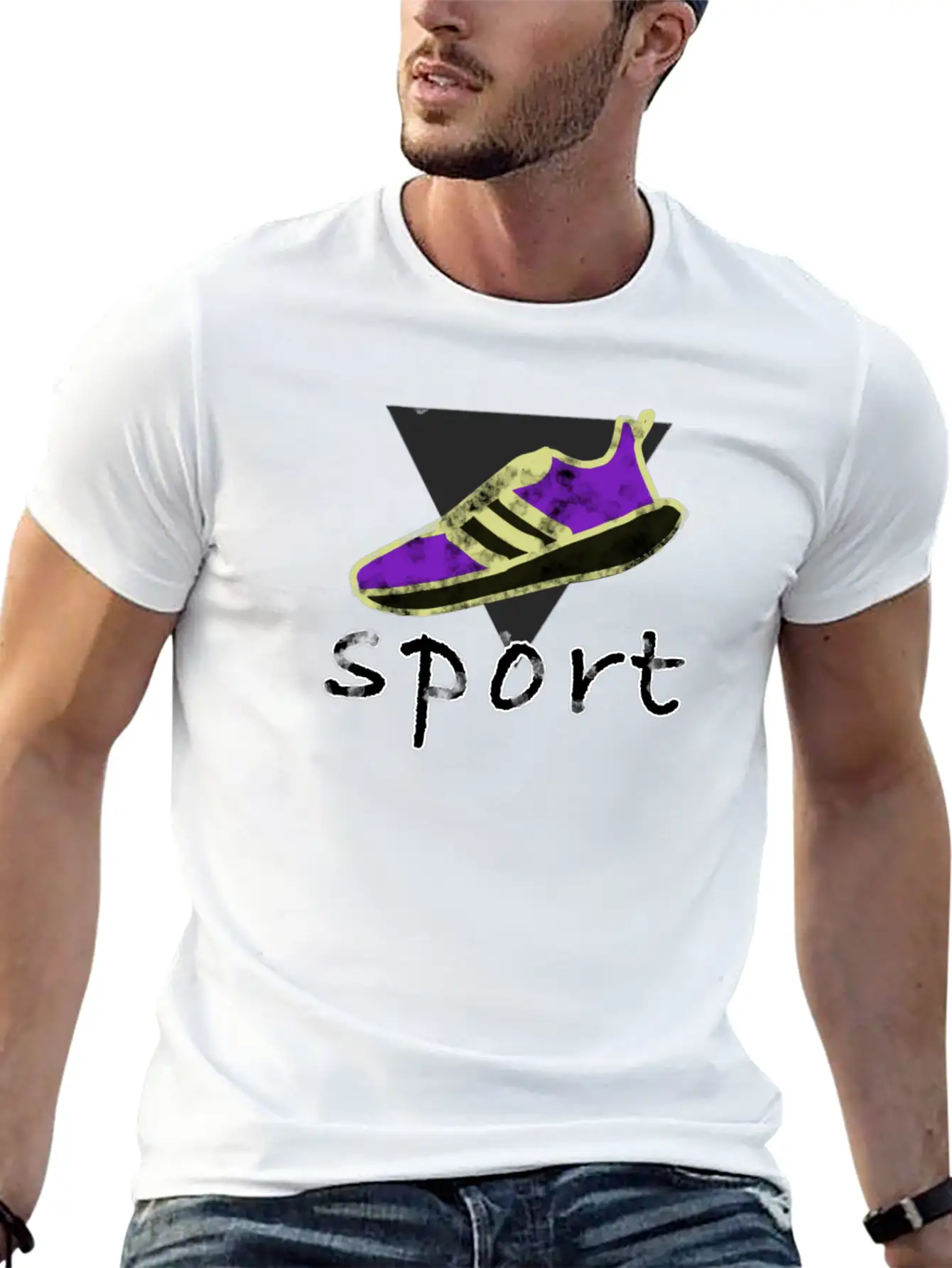 Sport Shoe Running Basic Graphic T-Shirt ¨C Daily Comfort In Soft Cotton