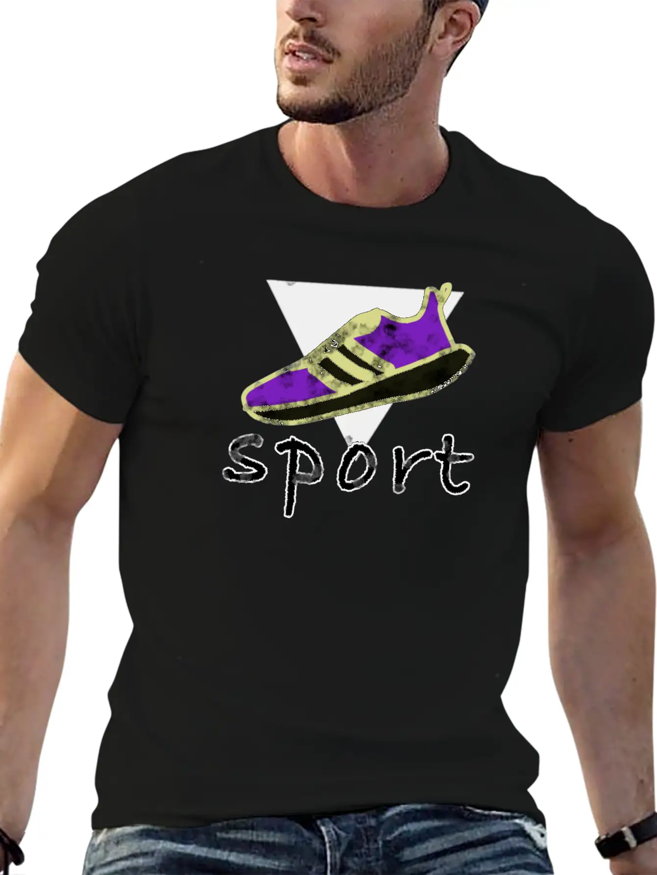 Sport Shoe Running Basic Graphic T-Shirt ¨C Daily Comfort In Soft Cotton