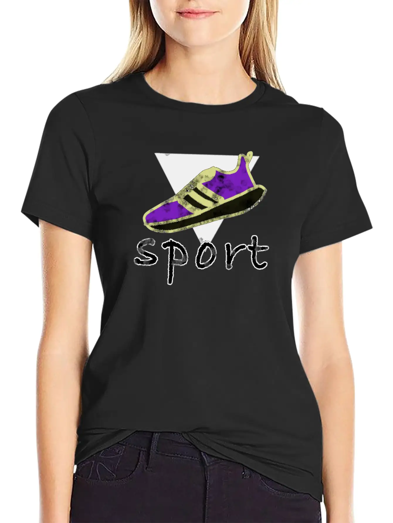 Sport Shoe Running Basic Graphic T-Shirt ¨C Daily Comfort In Soft Cotton