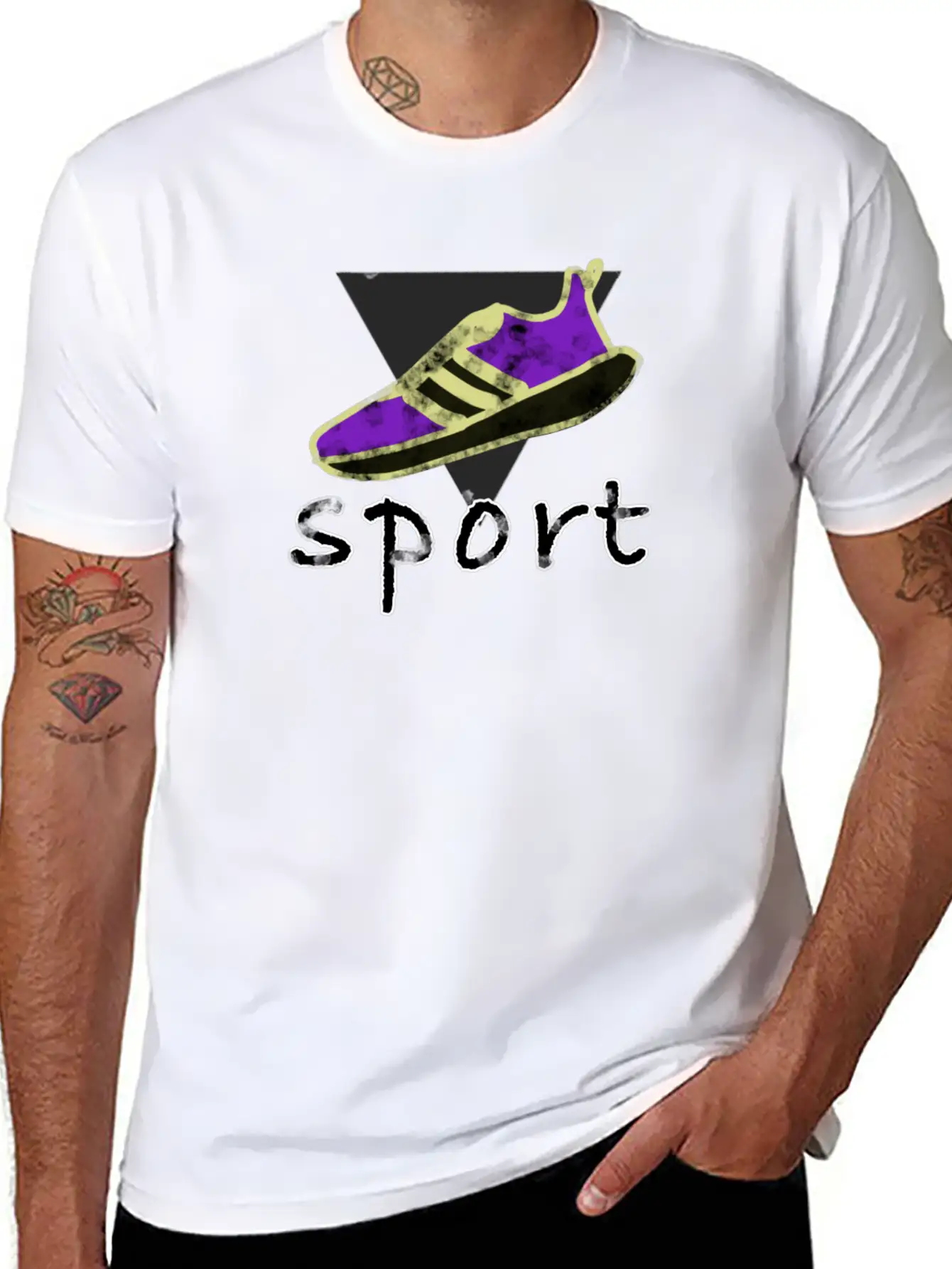 Sport Shoe Running Basic Graphic T-Shirt ¨C Daily Comfort In Soft Cotton