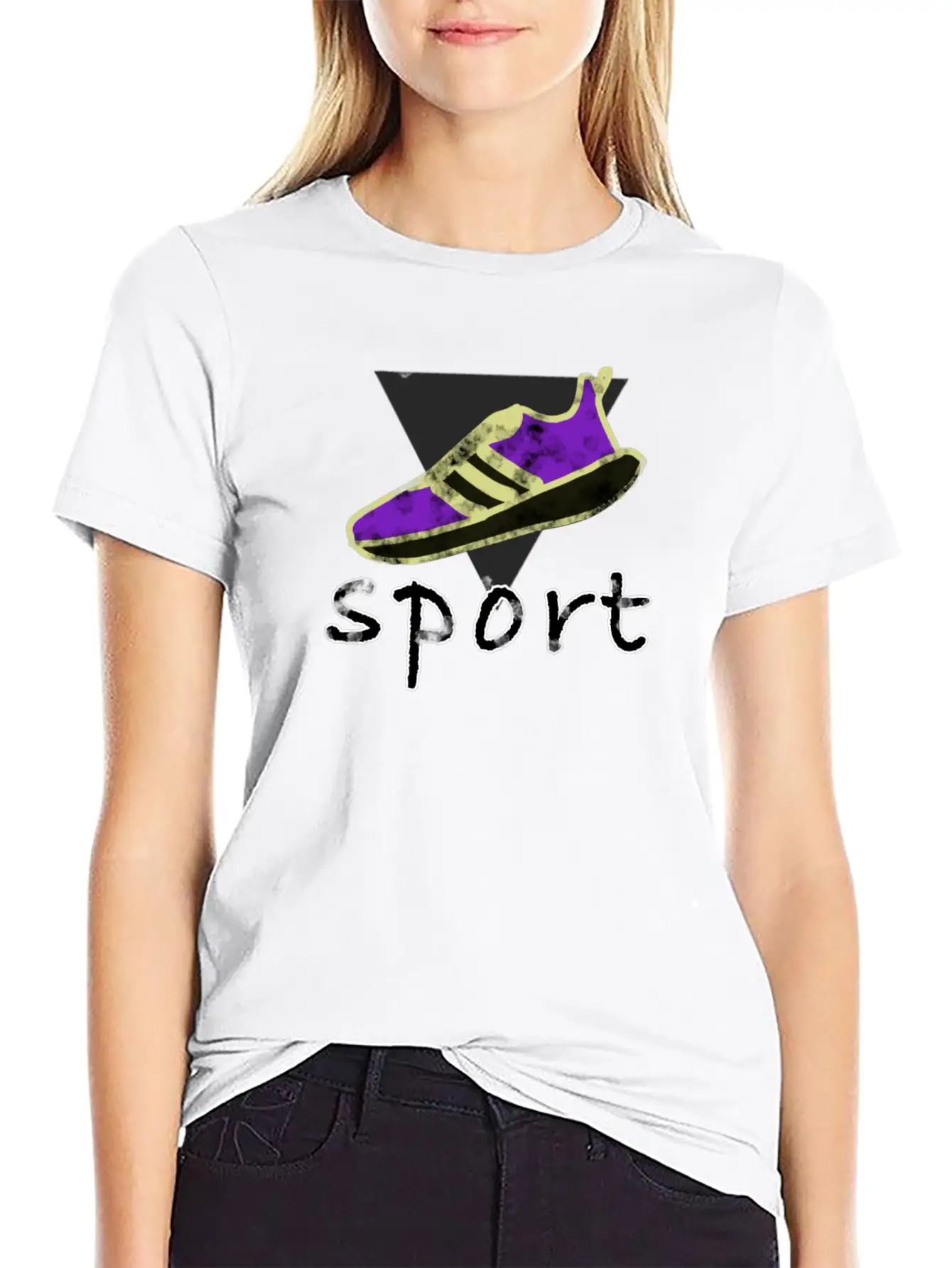 Sport Shoe Running Basic Graphic T-Shirt ¨C Daily Comfort In Soft Cotton