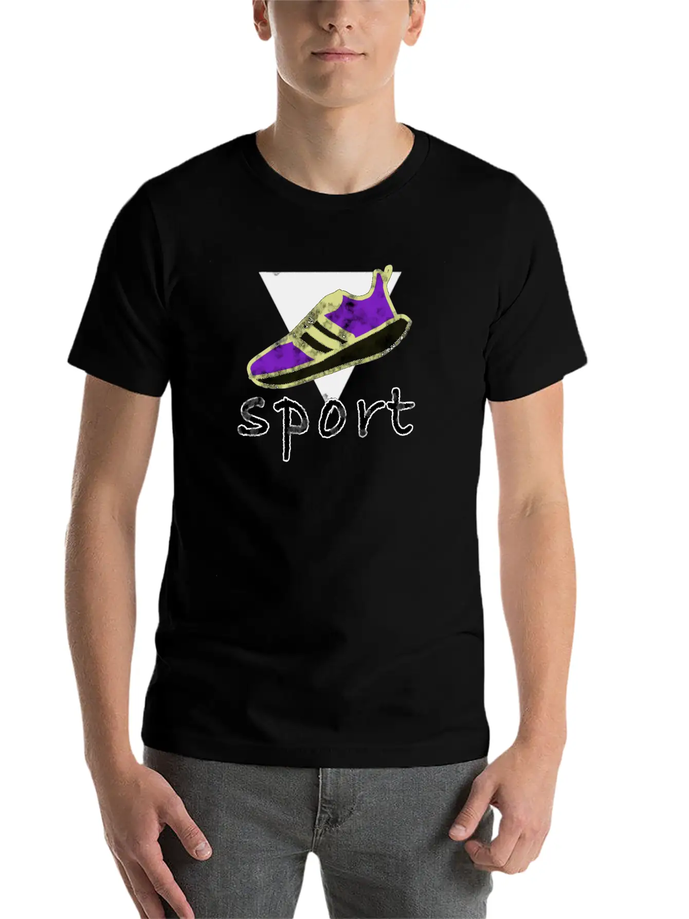 Sport Shoe Running Basic Graphic T-Shirt ¨C Daily Comfort In Soft Cotton