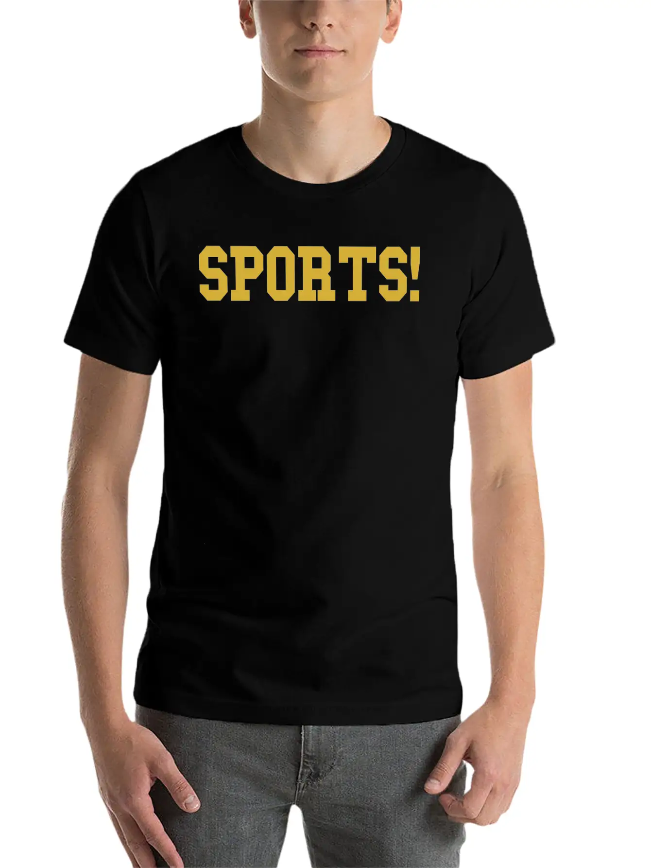 Sports Gold Essential Cotton Tee For Daily Outfits ¨C Unisex Style
