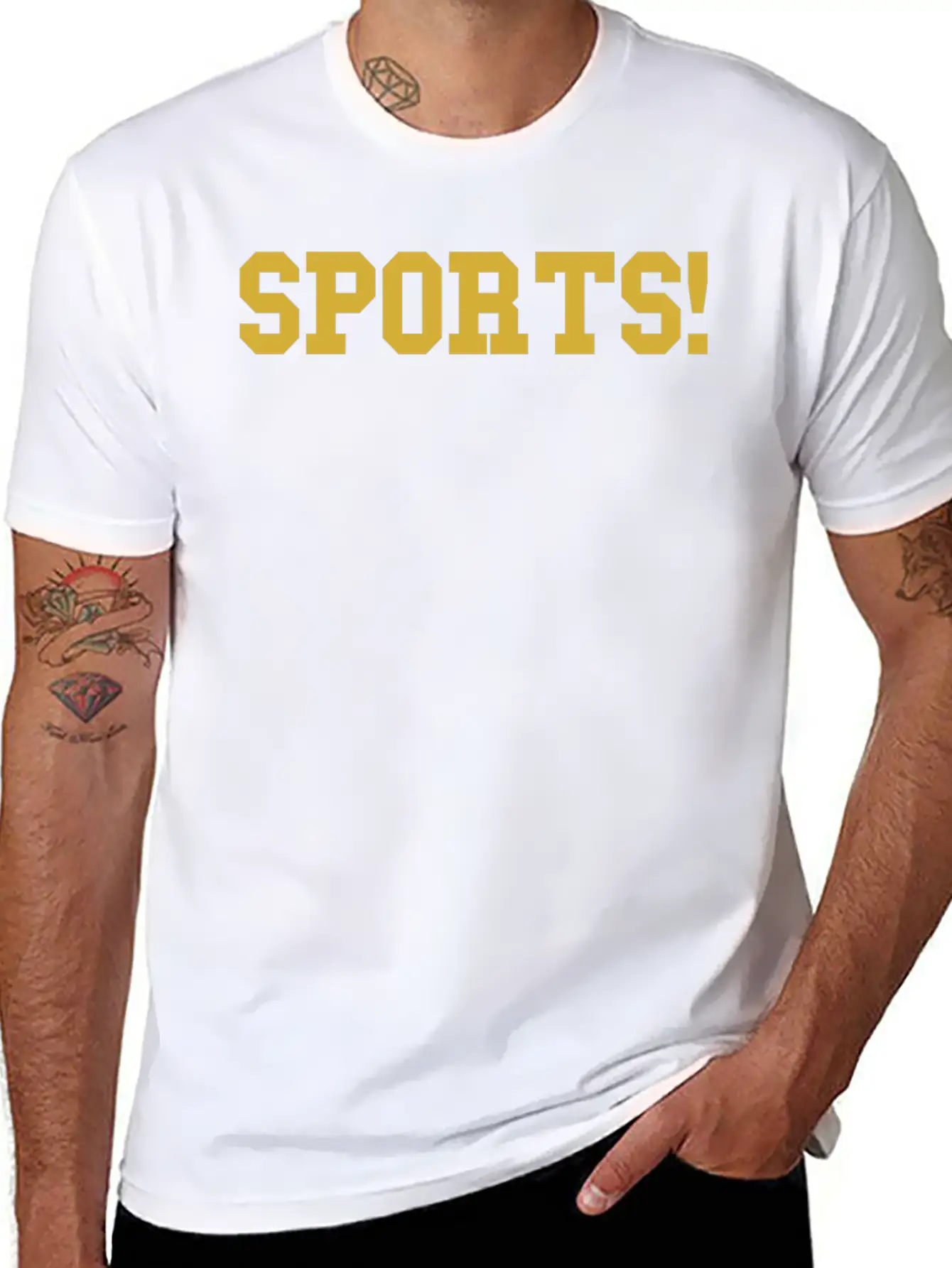Sports Gold Essential Cotton Tee For Daily Outfits ¨C Unisex Style