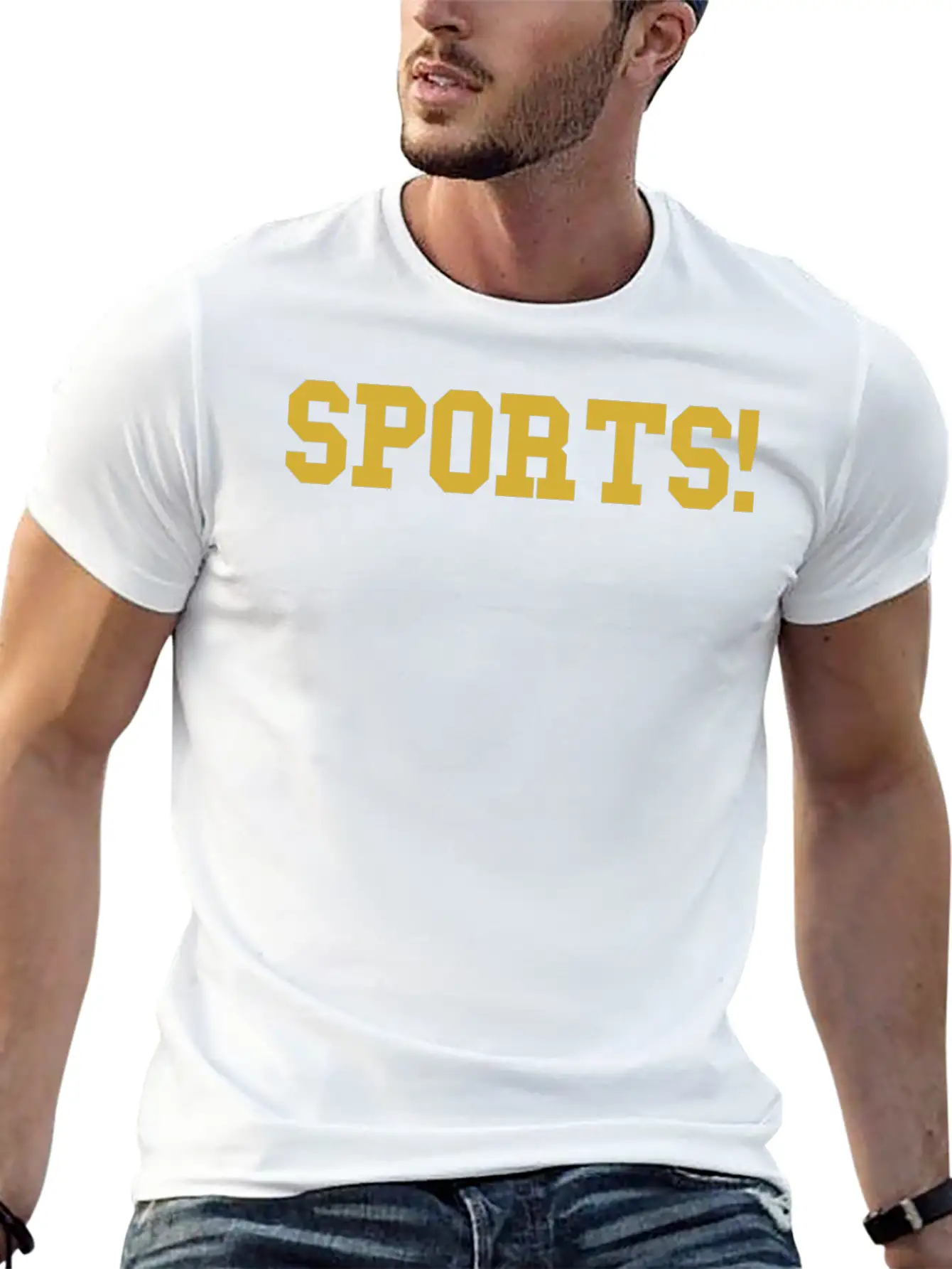 Sports Gold Essential Cotton Tee For Daily Outfits ¨C Unisex Style