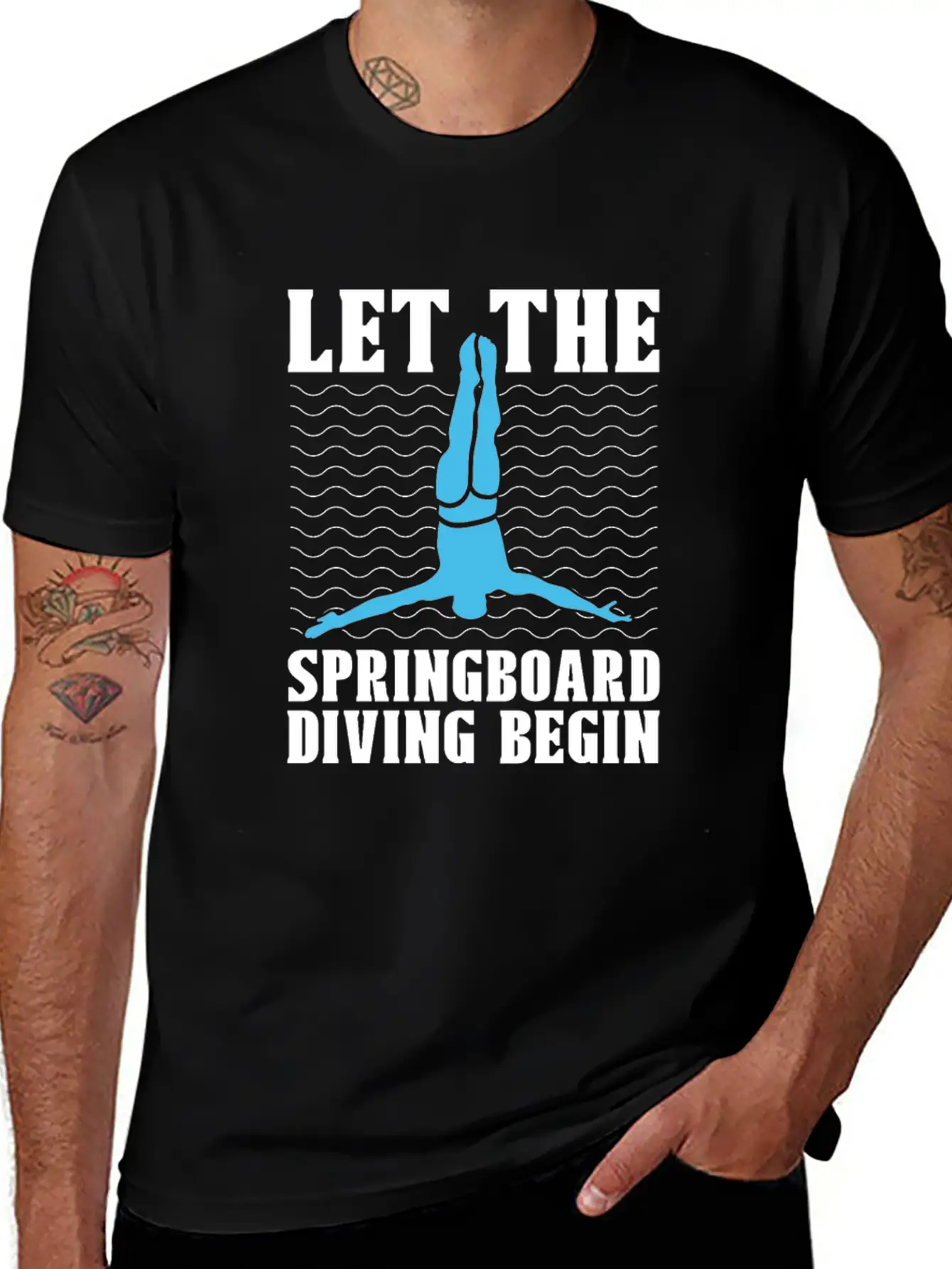 Springboard Diving Basic Graphic T-Shirt ¨C Daily Comfort In Soft Cotton
