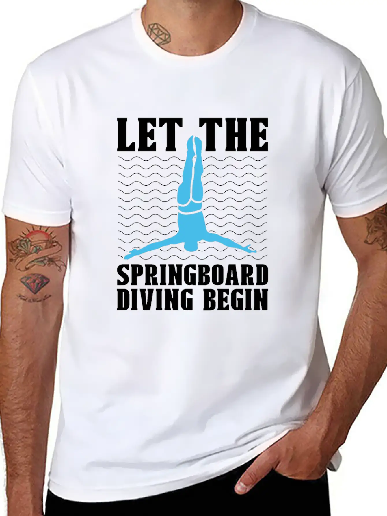 Springboard Diving Basic Graphic T-Shirt ¨C Daily Comfort In Soft Cotton
