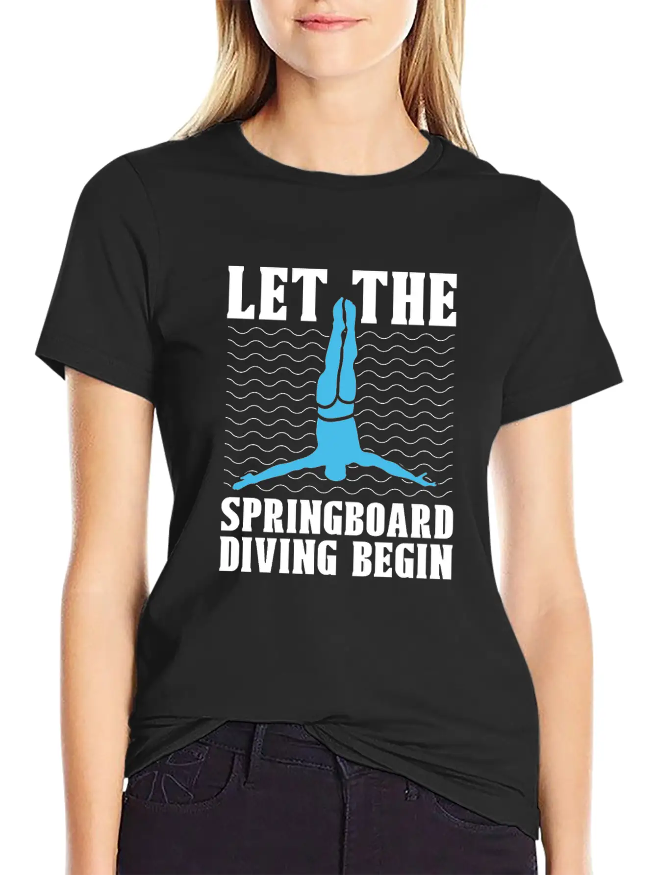 Springboard Diving Basic Graphic T-Shirt ¨C Daily Comfort In Soft Cotton