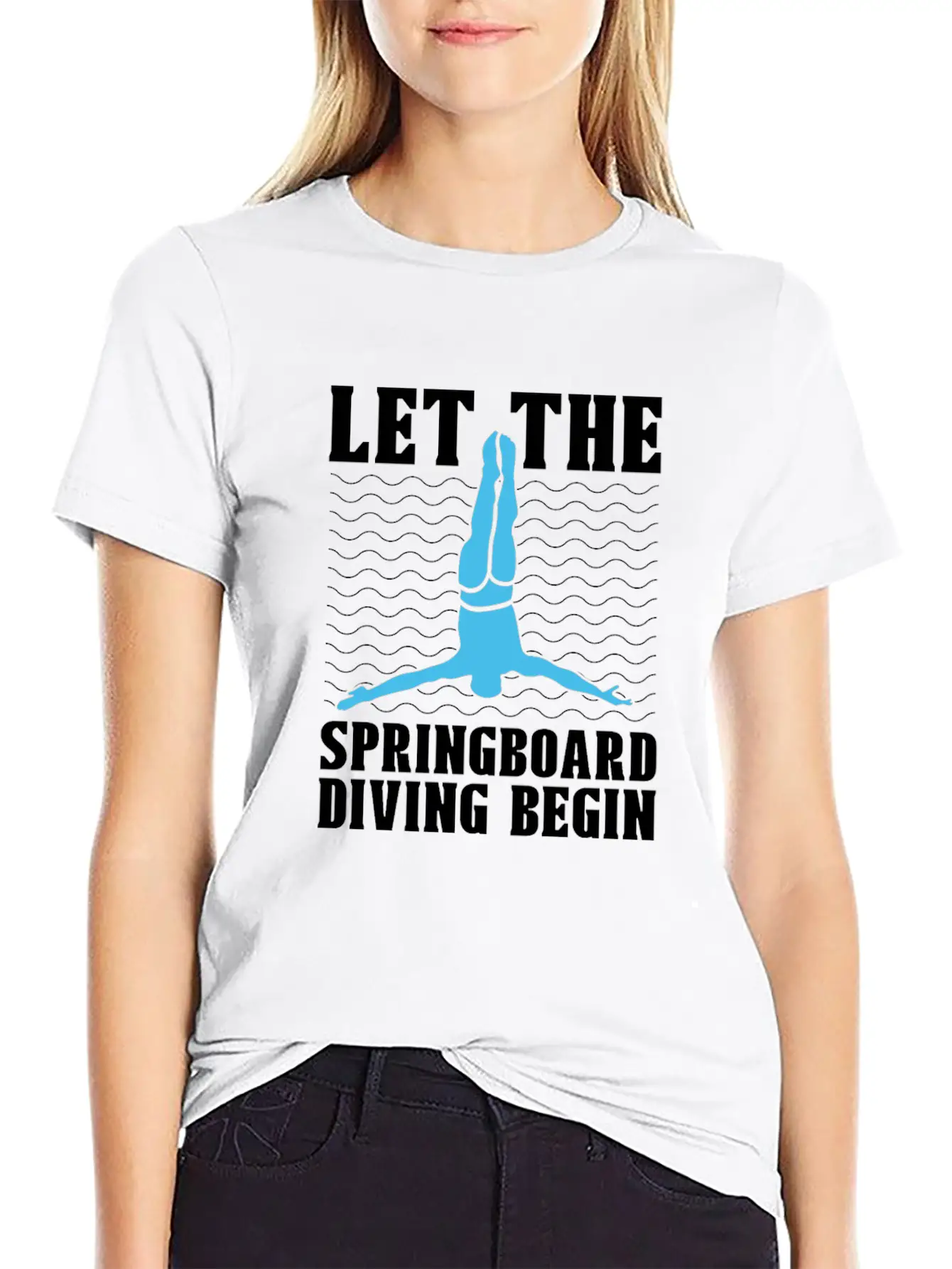 Springboard Diving Basic Graphic T-Shirt ¨C Daily Comfort In Soft Cotton