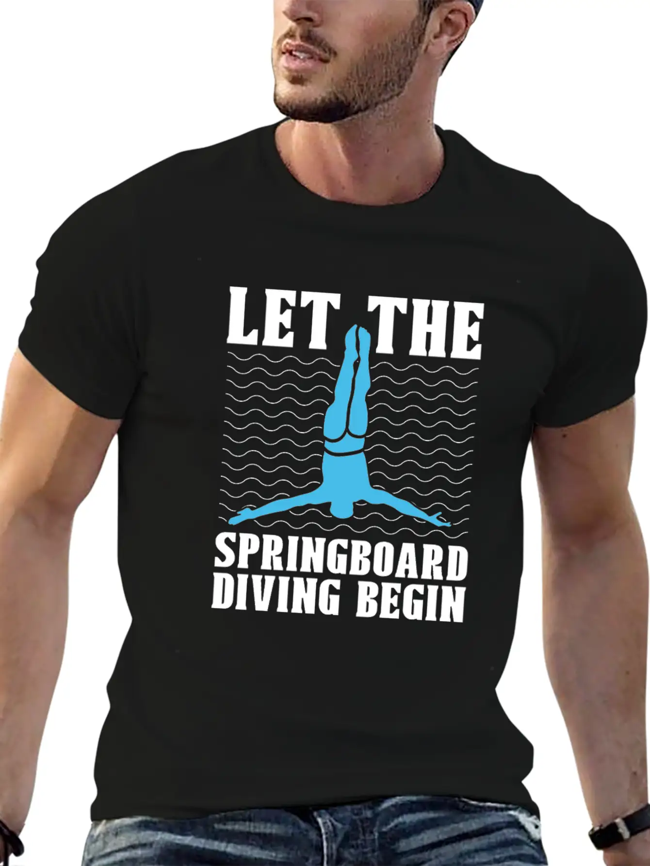 Springboard Diving Basic Graphic T-Shirt ¨C Daily Comfort In Soft Cotton