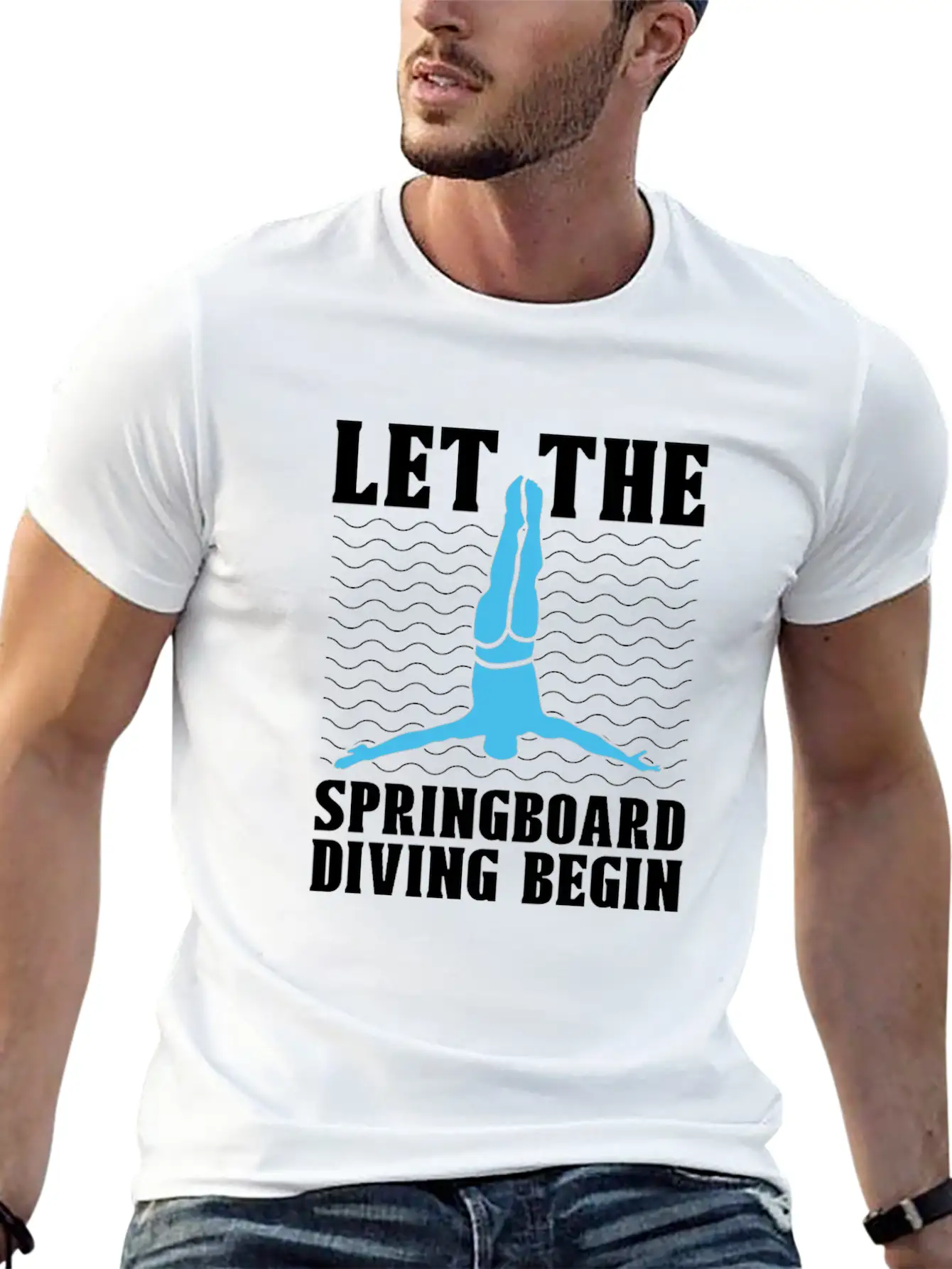 Springboard Diving Basic Graphic T-Shirt ¨C Daily Comfort In Soft Cotton