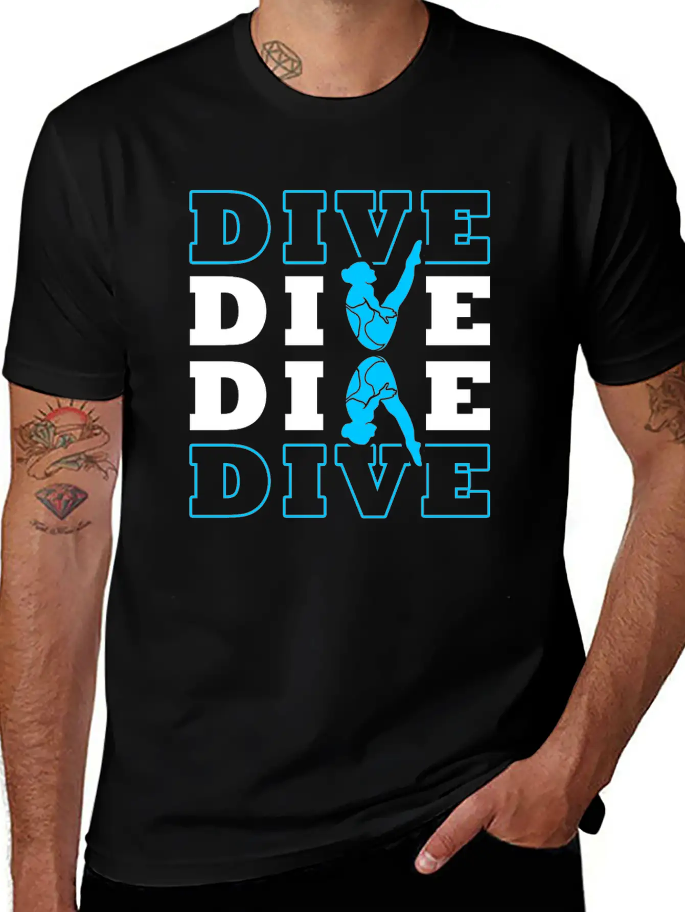 Springboard Diving Essential Cotton Tee For Daily Outfits ¨C Unisex Style