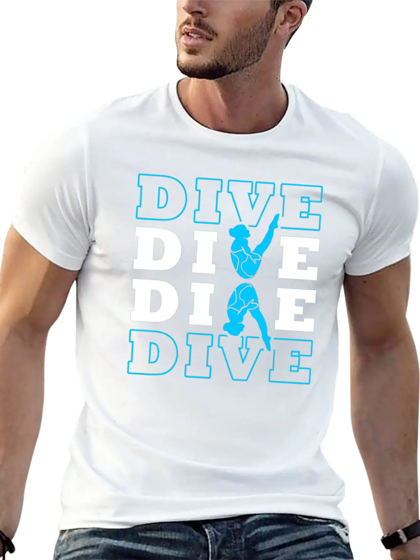 Springboard Diving Essential Cotton Tee For Daily Outfits ¨C Unisex Style