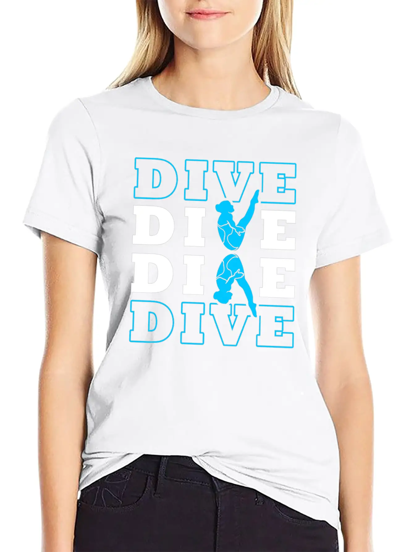 Springboard Diving Essential Cotton Tee For Daily Outfits ¨C Unisex Style