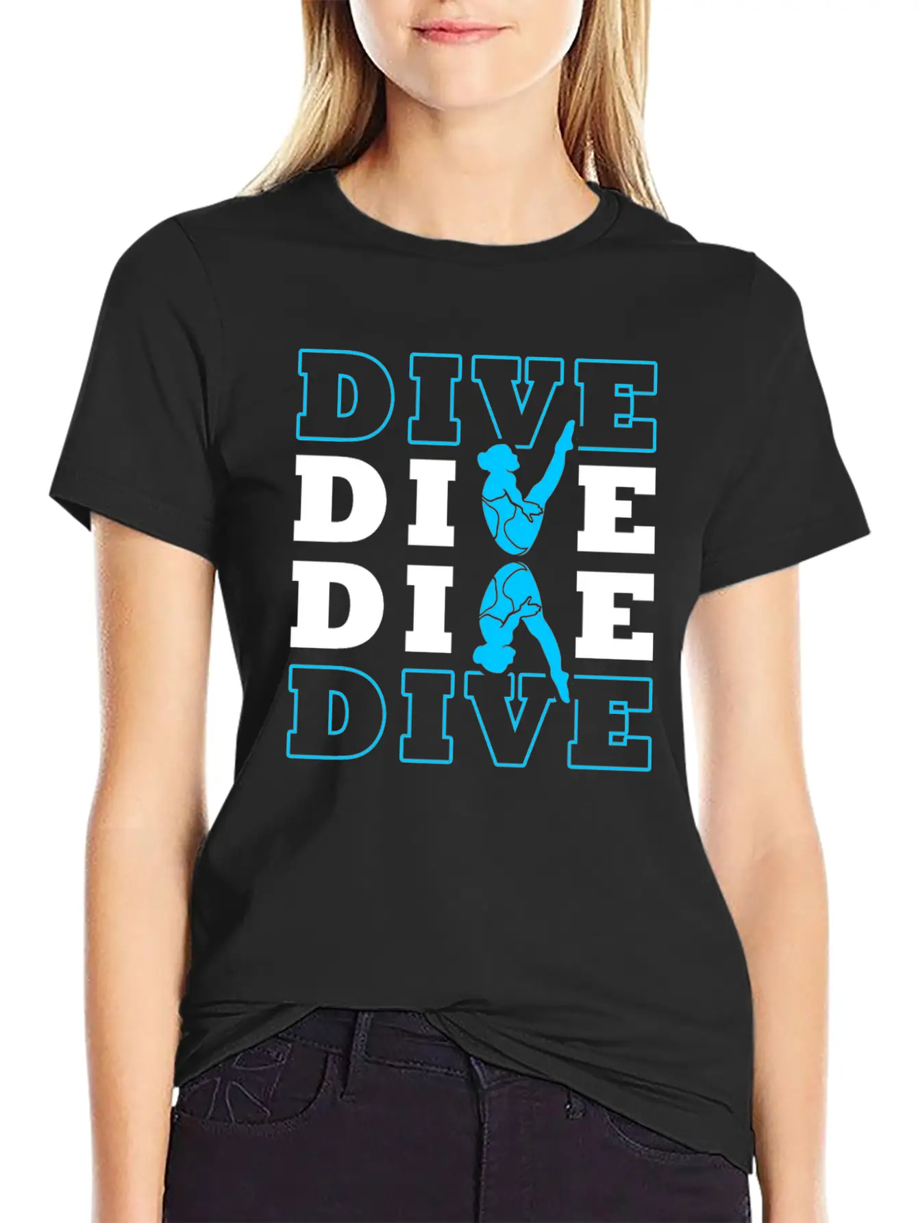 Springboard Diving Essential Cotton Tee For Daily Outfits ¨C Unisex Style