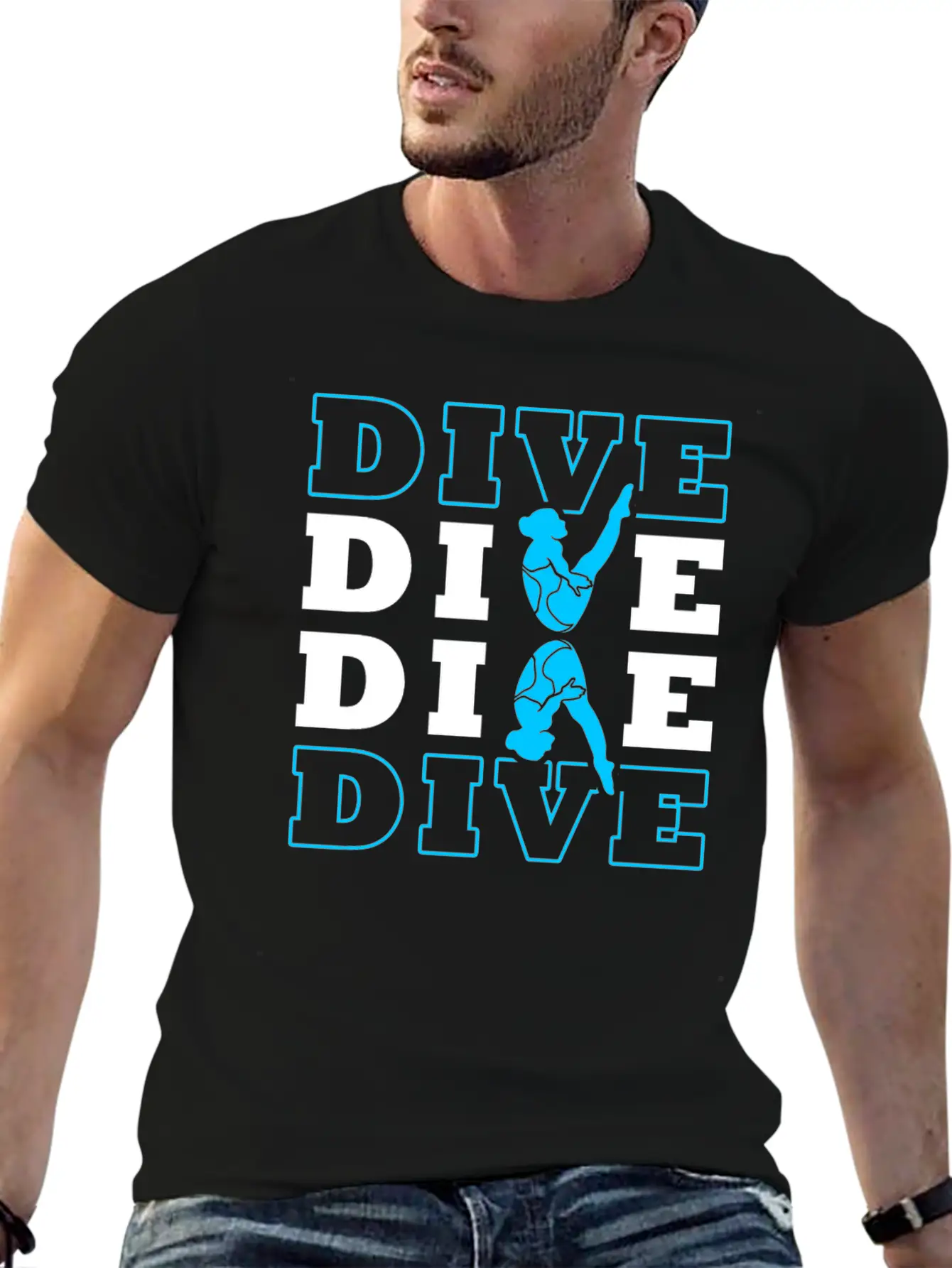 Springboard Diving Essential Cotton Tee For Daily Outfits ¨C Unisex Style