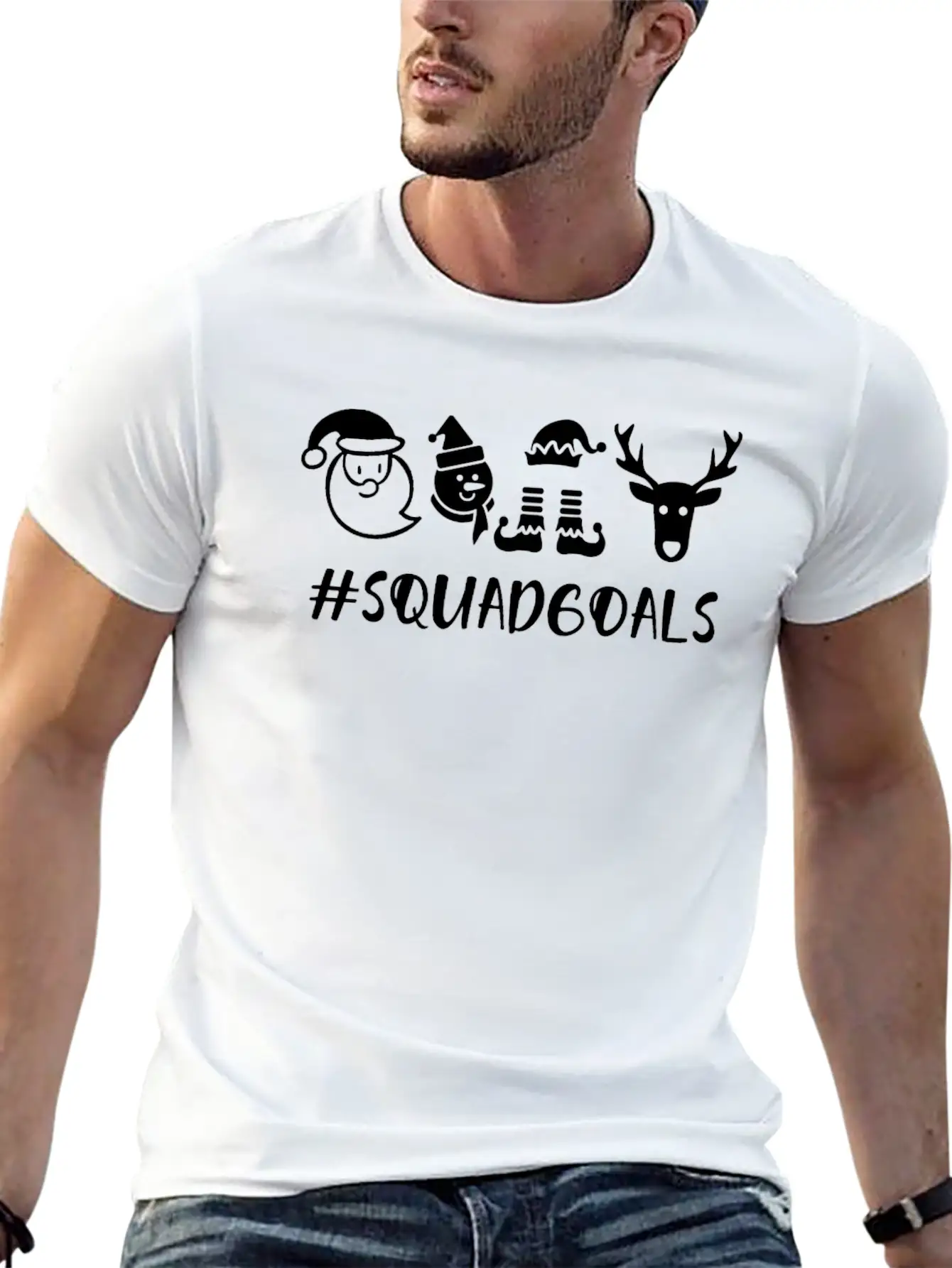 Squad Goal Funny Christmas Basic Graphic T-Shirt ¨C Daily Comfort In Soft Cotton