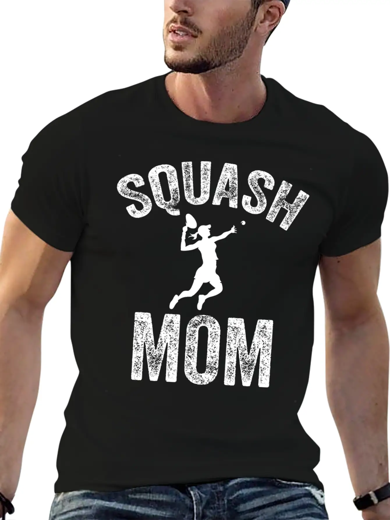 Squash Mom Squash Coach Tournament Essential Cotton Tee For Daily Outfits ¨C Unisex Style