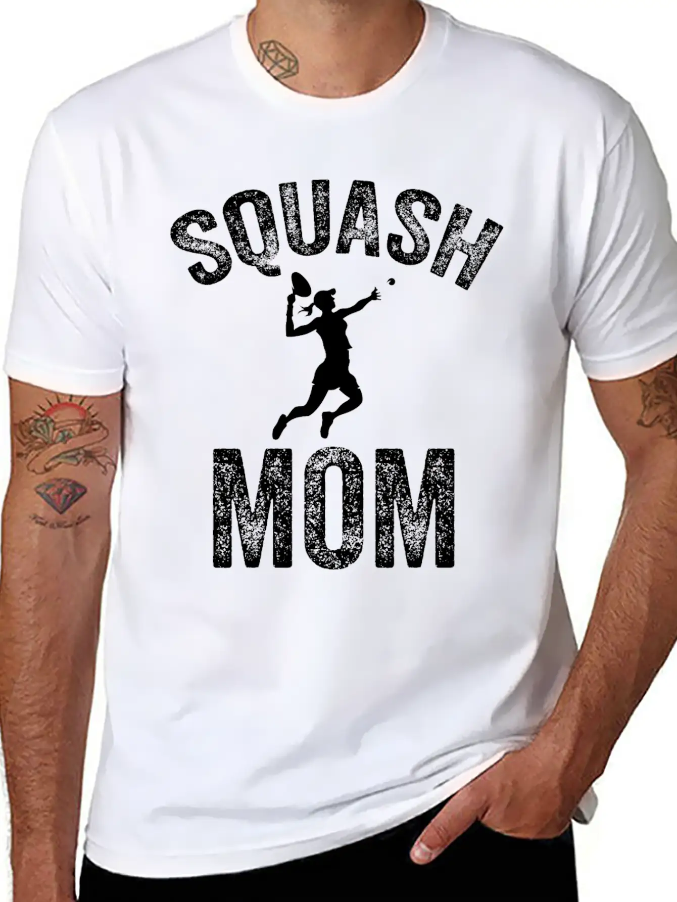 Squash Mom Squash Coach Tournament Essential Cotton Tee For Daily Outfits ¨C Unisex Style