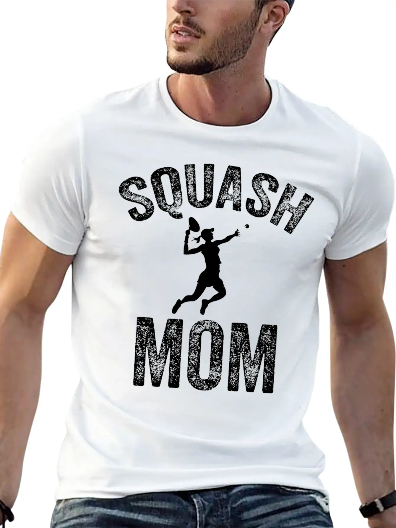 Squash Mom Squash Coach Tournament Essential Cotton Tee For Daily Outfits ¨C Unisex Style