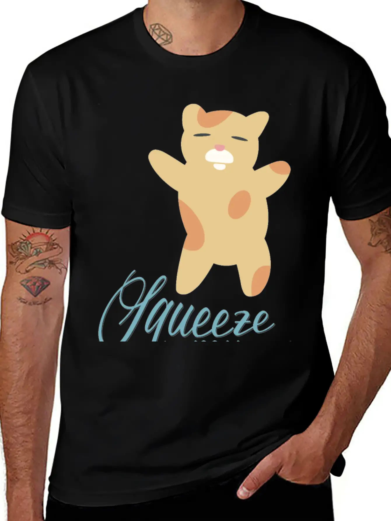 Squeeze My Body Essential Cotton Tee For Daily Outfits ¨C Unisex Style