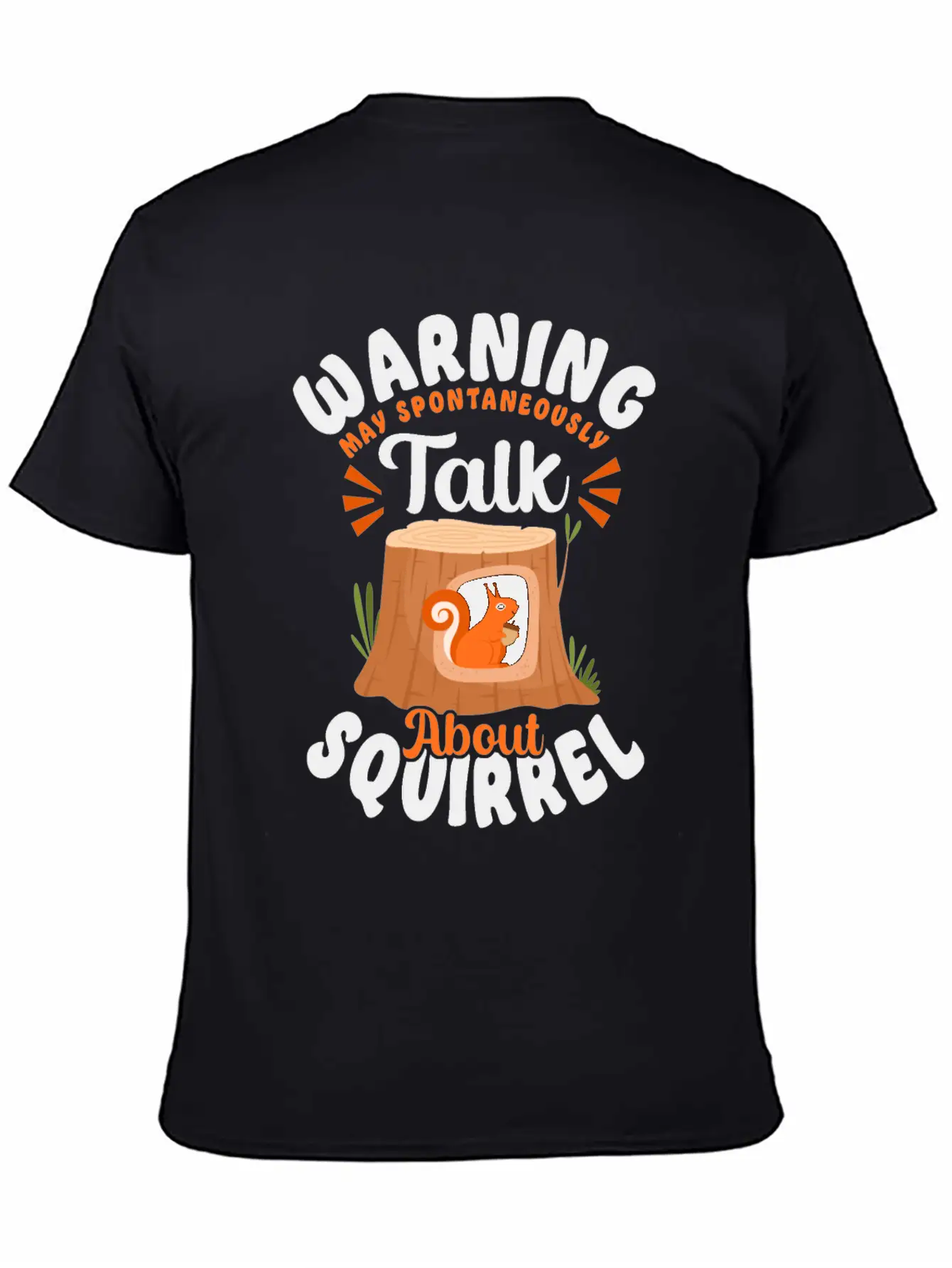 Squirrel Acorn Warning May Essential Cotton Tee For Daily Outfits ¨C Unisex Style
