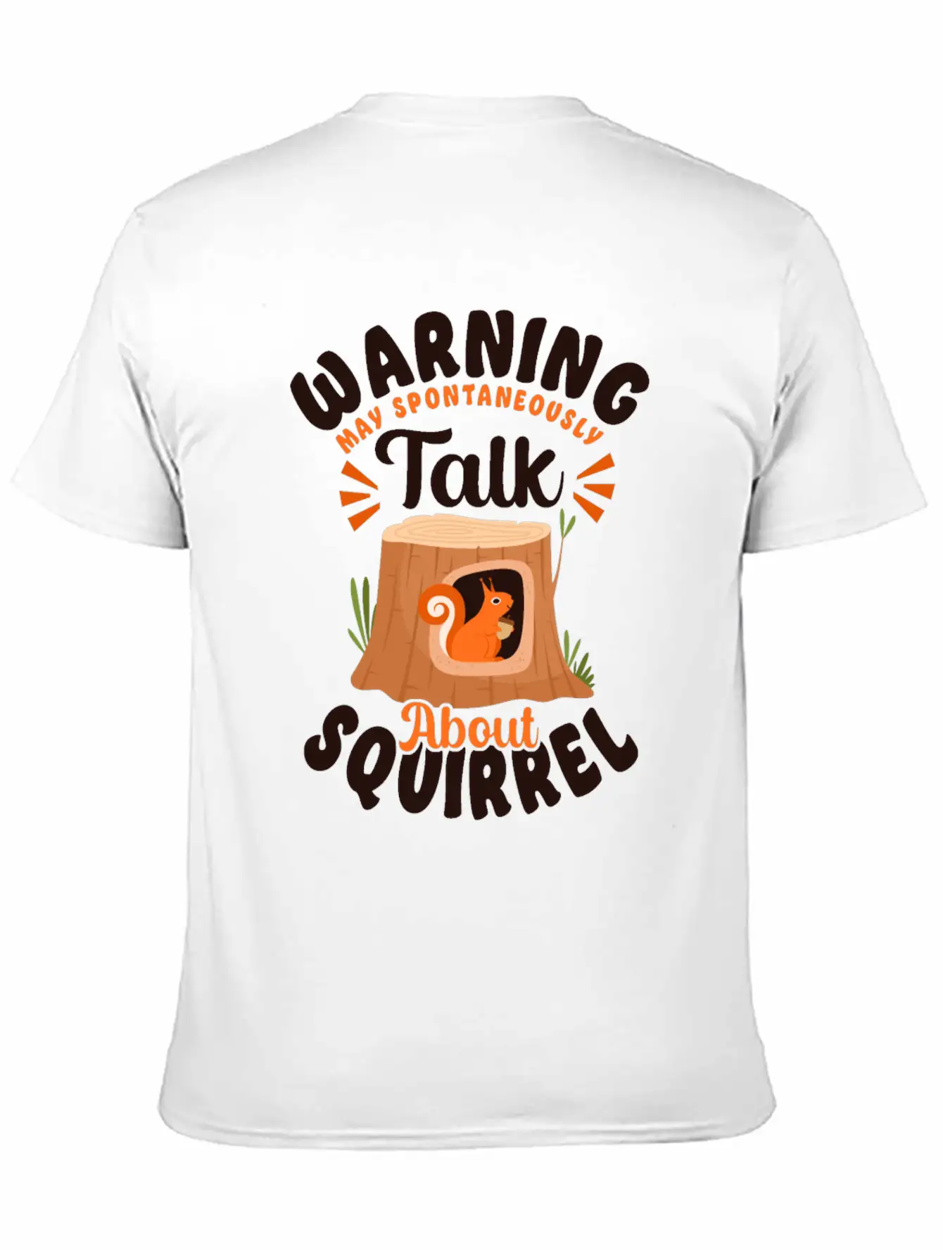 Squirrel Acorn Warning May Essential Cotton Tee For Daily Outfits ¨C Unisex Style