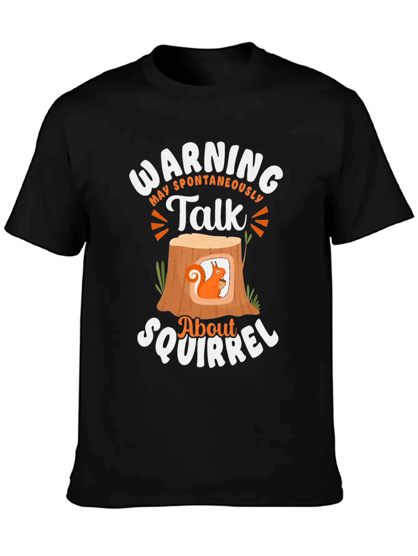 Squirrel Acorn Warning May Essential Cotton Tee For Daily Outfits ¨C Unisex Style
