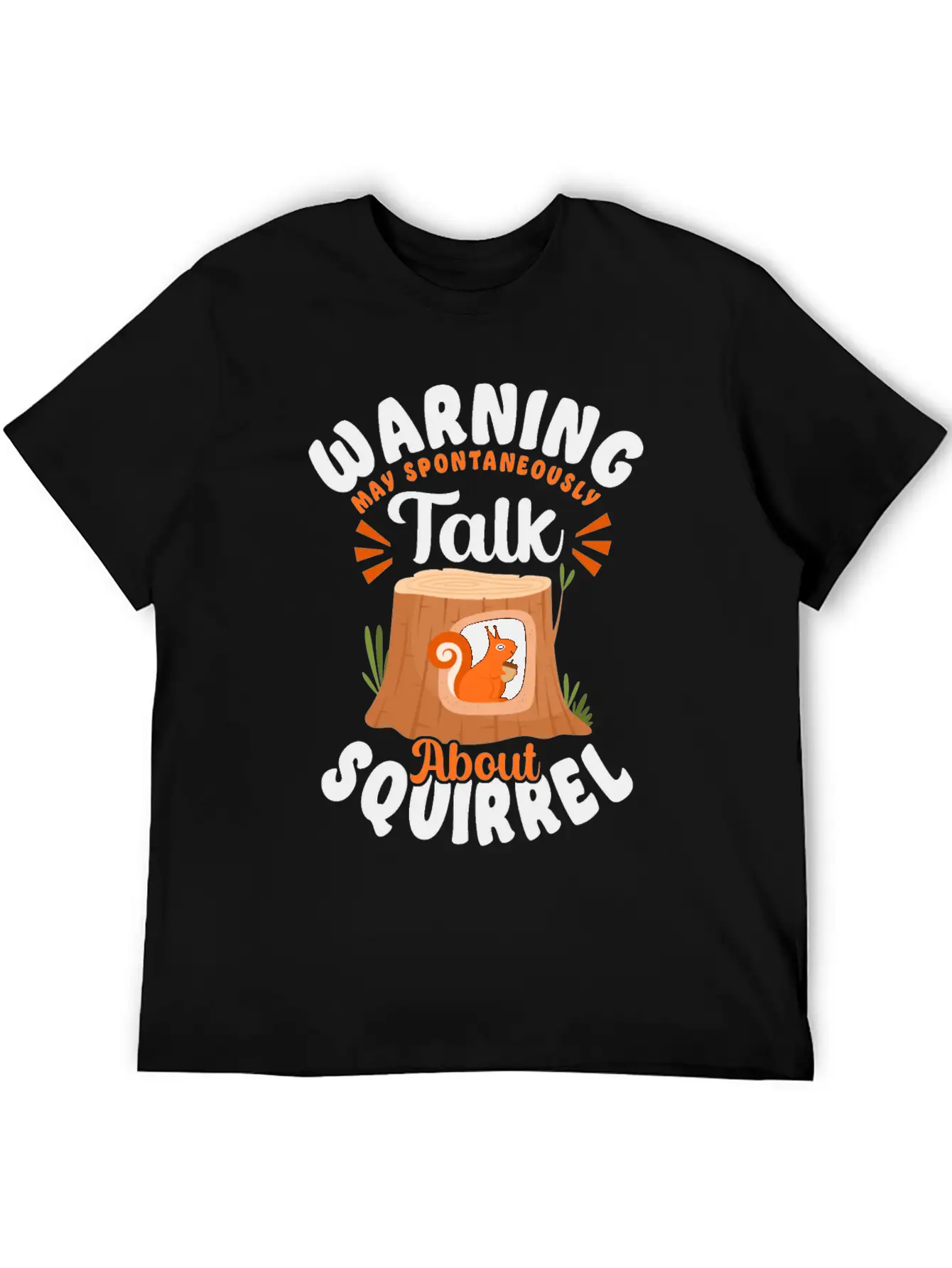 Squirrel Acorn Warning May Essential Cotton Tee For Daily Outfits ¨C Unisex Style