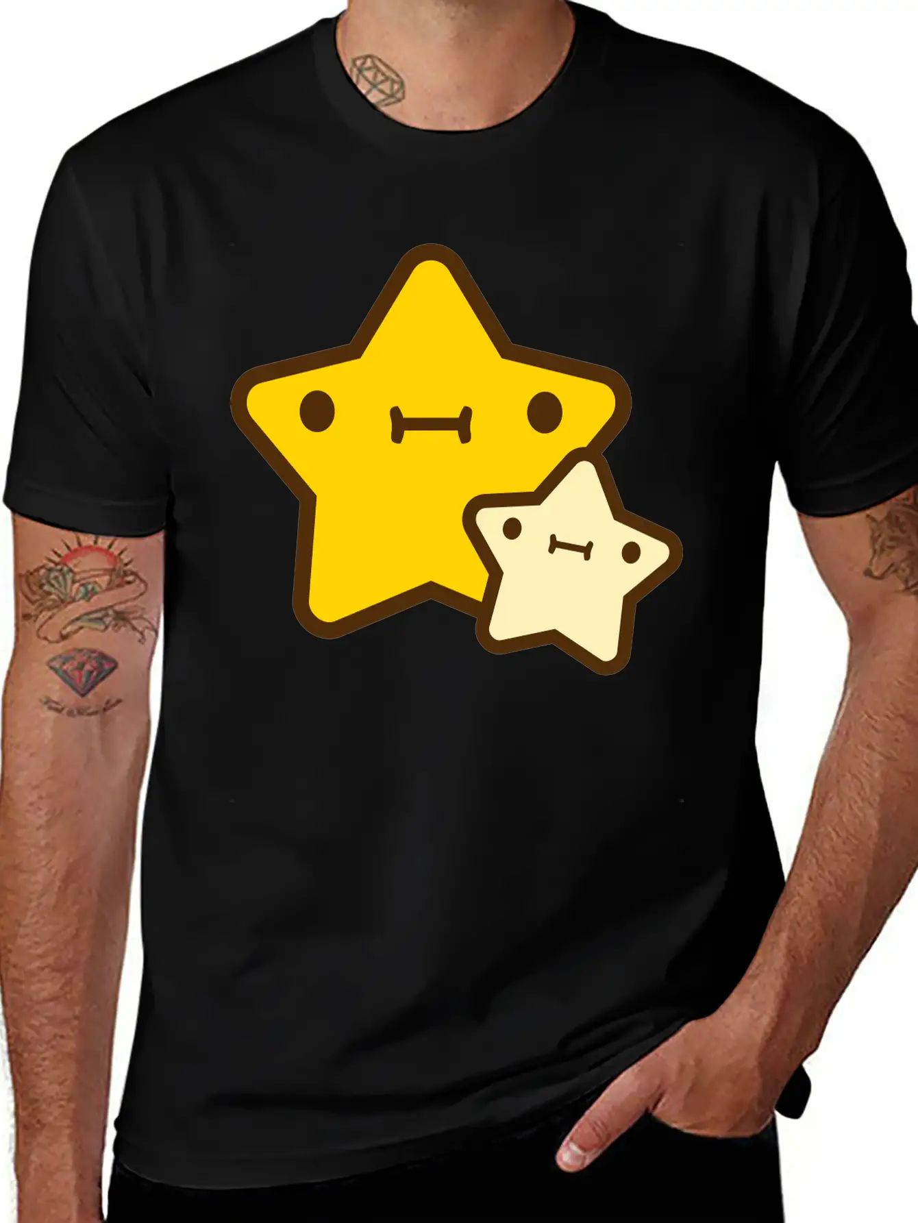 Star With Kid Essential Cotton Tee For Daily Outfits ¨C Unisex Style