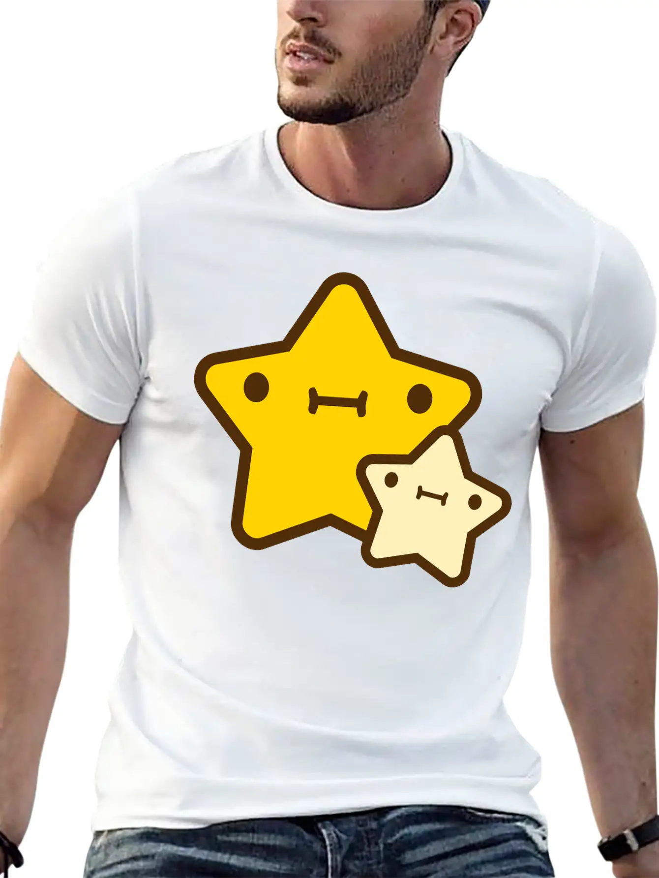 Star With Kid Essential Cotton Tee For Daily Outfits ¨C Unisex Style