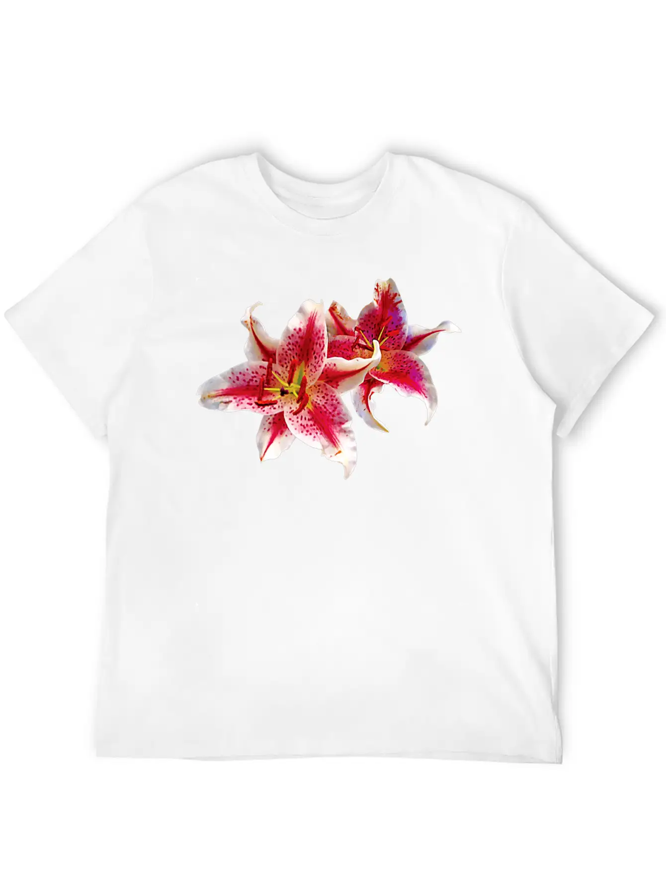 Stargazer Lily Pair Basic Graphic T-Shirt ¨C Daily Comfort In Soft Cotton