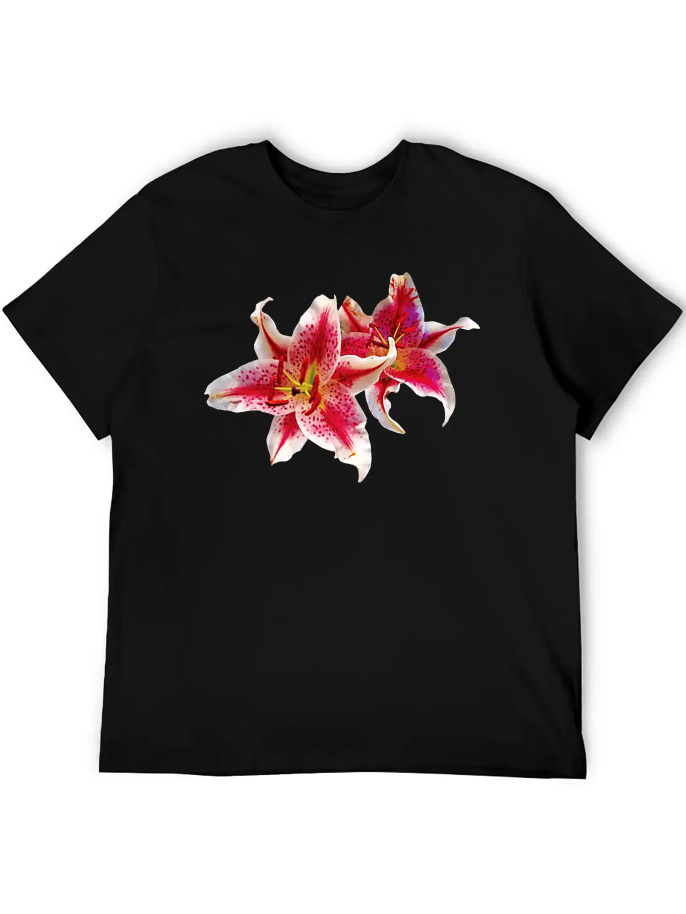 Stargazer Lily Pair Basic Graphic T-Shirt ¨C Daily Comfort In Soft Cotton