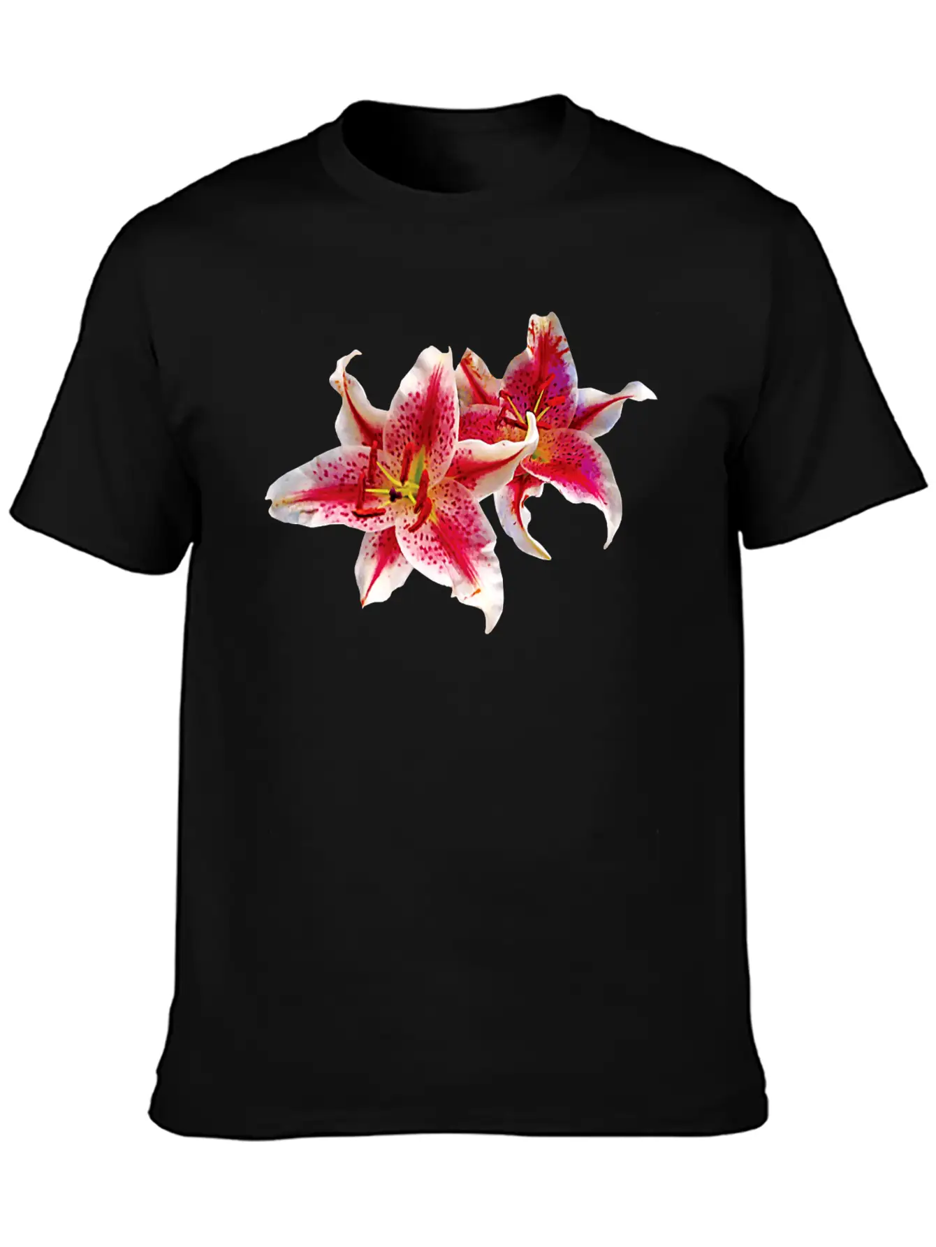 Stargazer Lily Pair Basic Graphic T-Shirt ¨C Daily Comfort In Soft Cotton