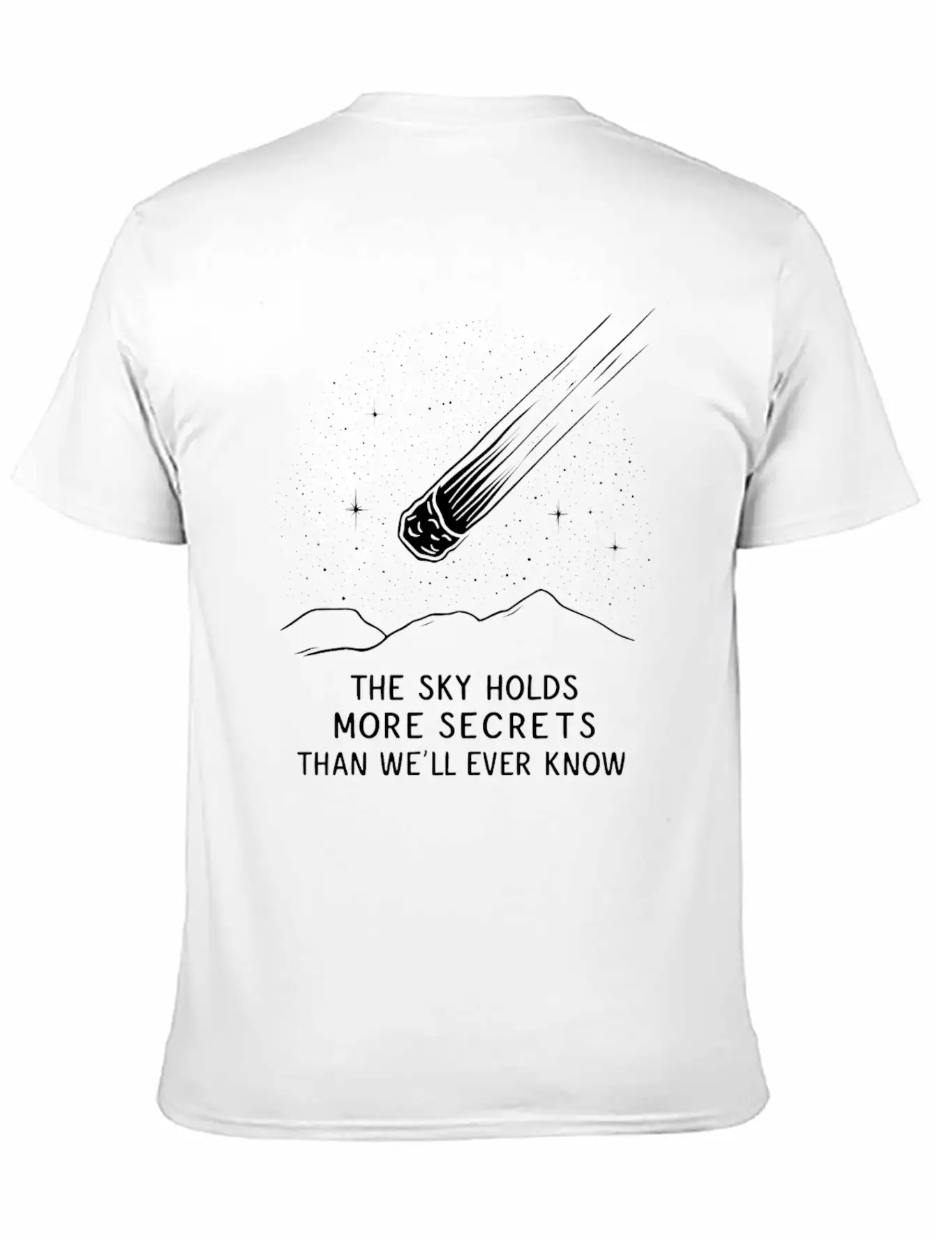 Stargazing Adventures Under The Meteor Shower Basic Graphic T-Shirt ¨C Daily Comfort In Soft Cotton