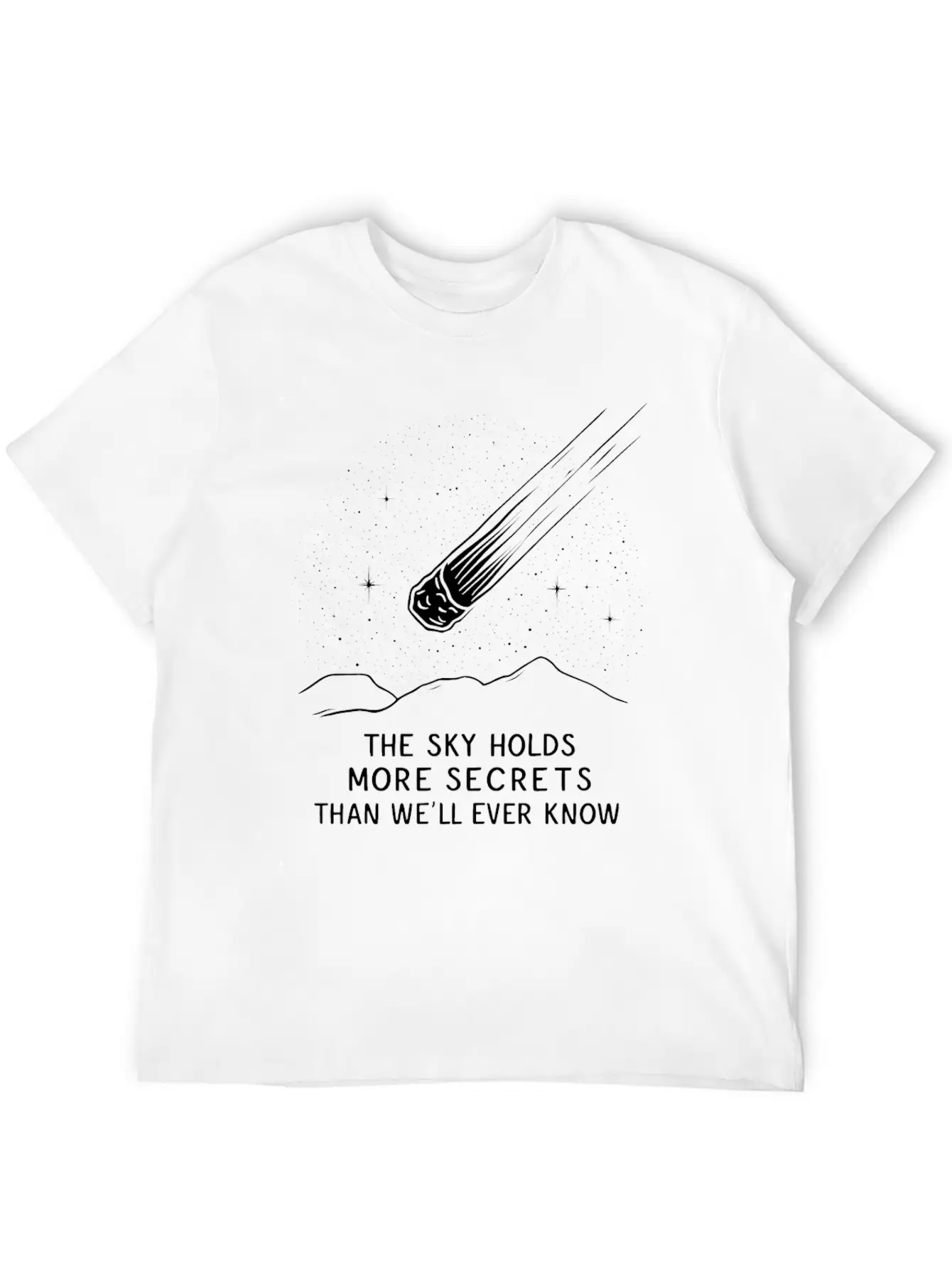 Stargazing Adventures Under The Meteor Shower Basic Graphic T-Shirt ¨C Daily Comfort In Soft Cotton