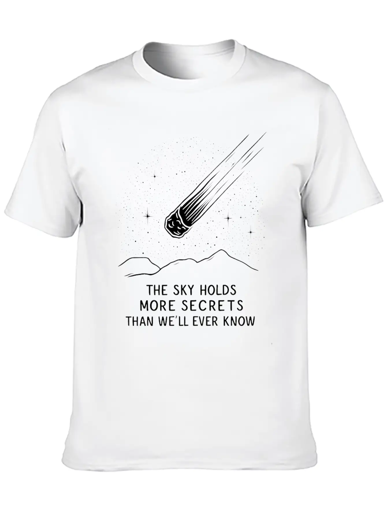 Stargazing Adventures Under The Meteor Shower Basic Graphic T-Shirt ¨C Daily Comfort In Soft Cotton