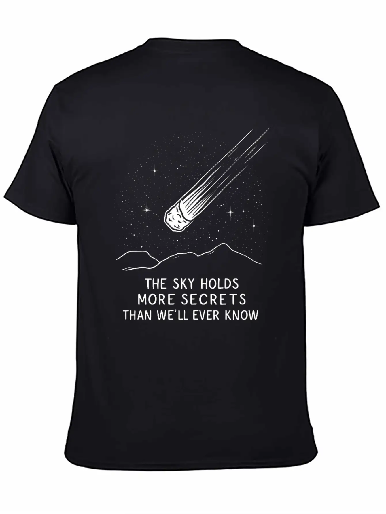 Stargazing Adventures Under The Meteor Shower Basic Graphic T-Shirt ¨C Daily Comfort In Soft Cotton