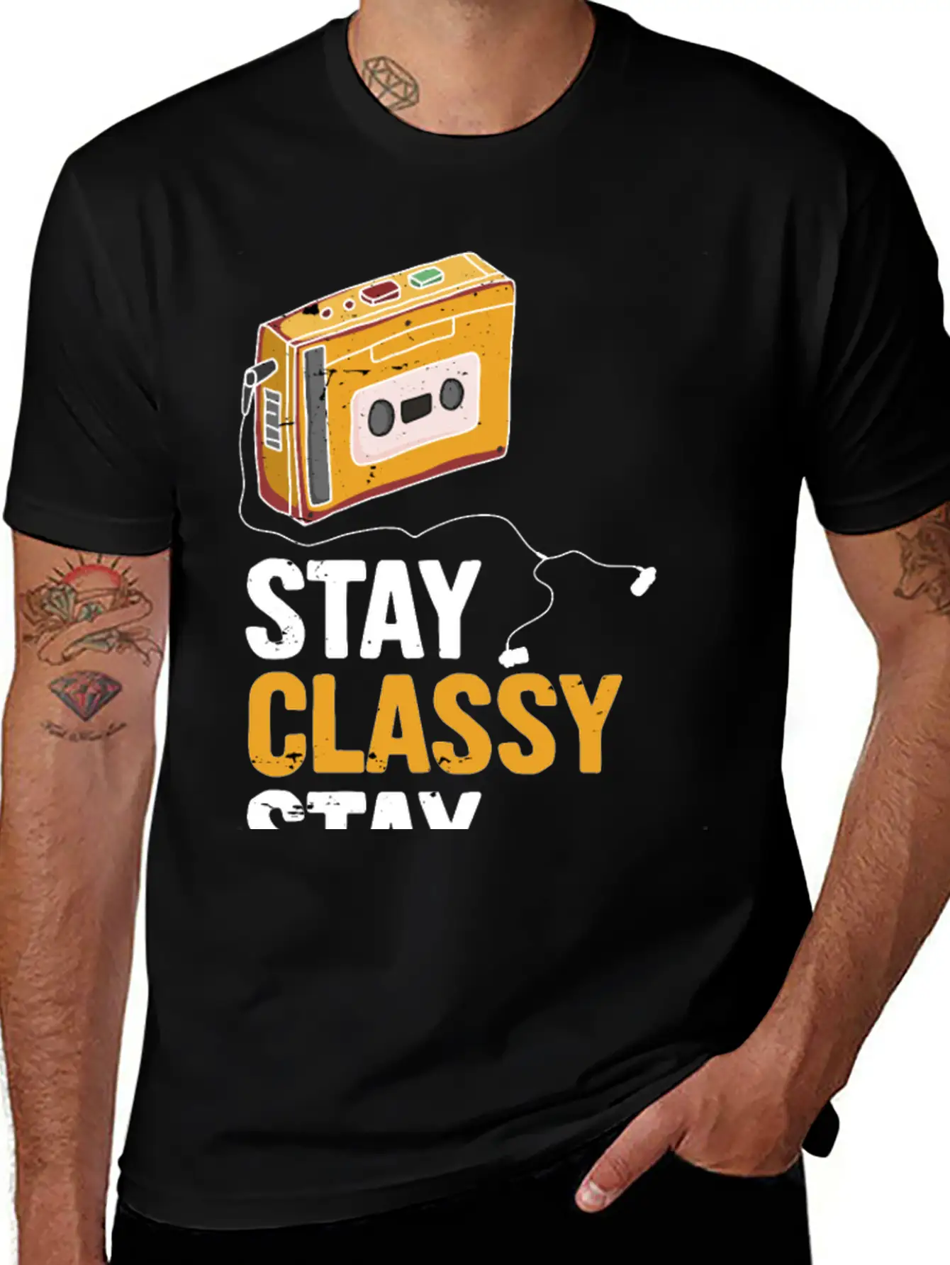 Stay Classy Stay Awesome Essential Cotton Tee For Daily Outfits ¨C Unisex Style