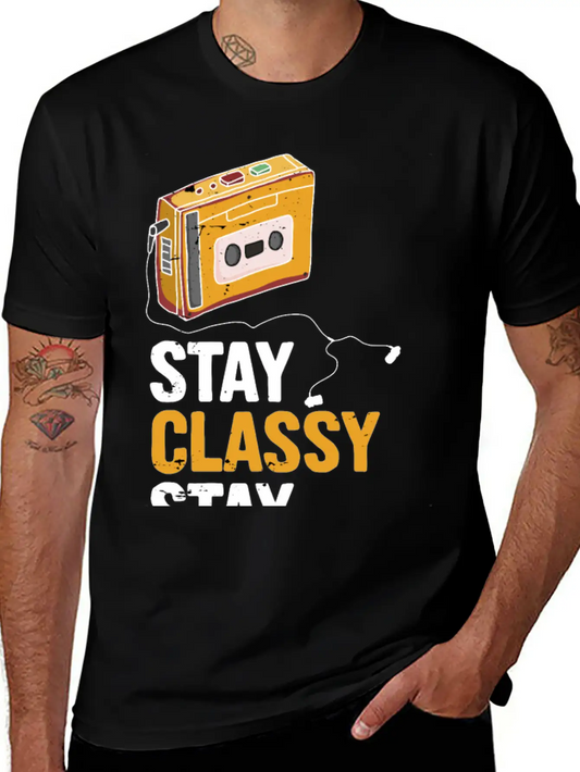 Stay Classy Stay Awesome Essential Cotton Tee For Daily Outfits ¨C Unisex Style