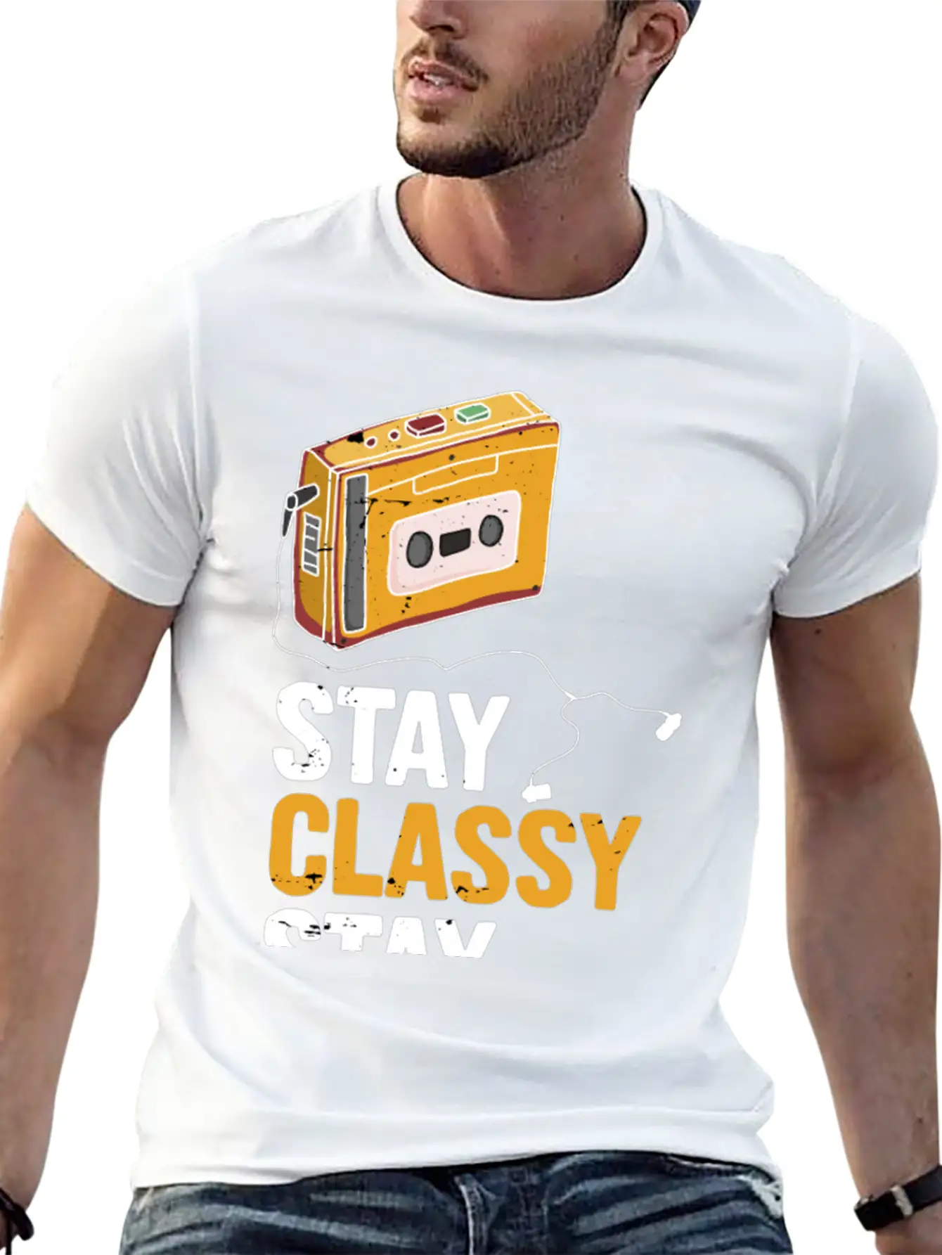 Stay Classy Stay Awesome Essential Cotton Tee For Daily Outfits ¨C Unisex Style
