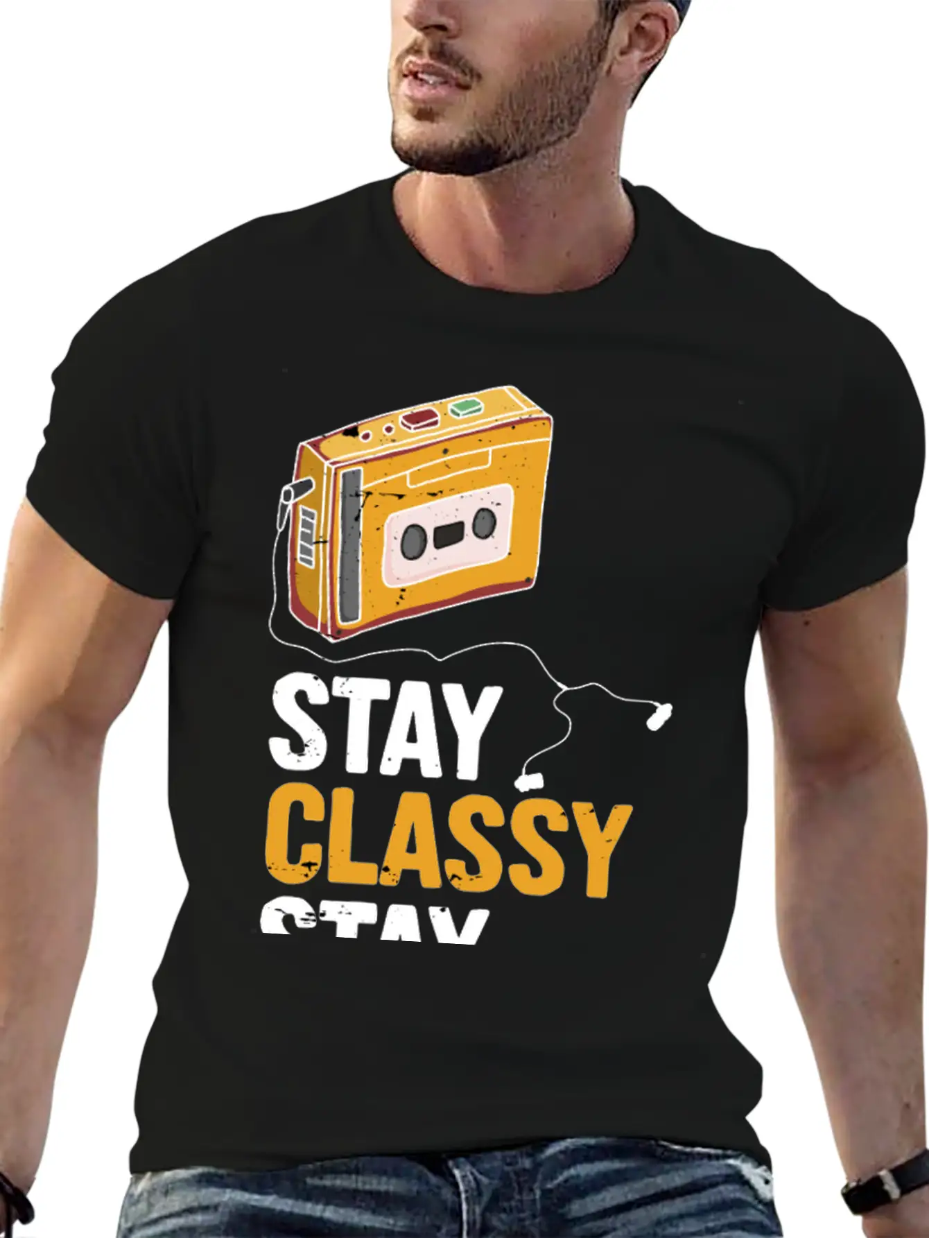Stay Classy Stay Awesome Essential Cotton Tee For Daily Outfits ¨C Unisex Style