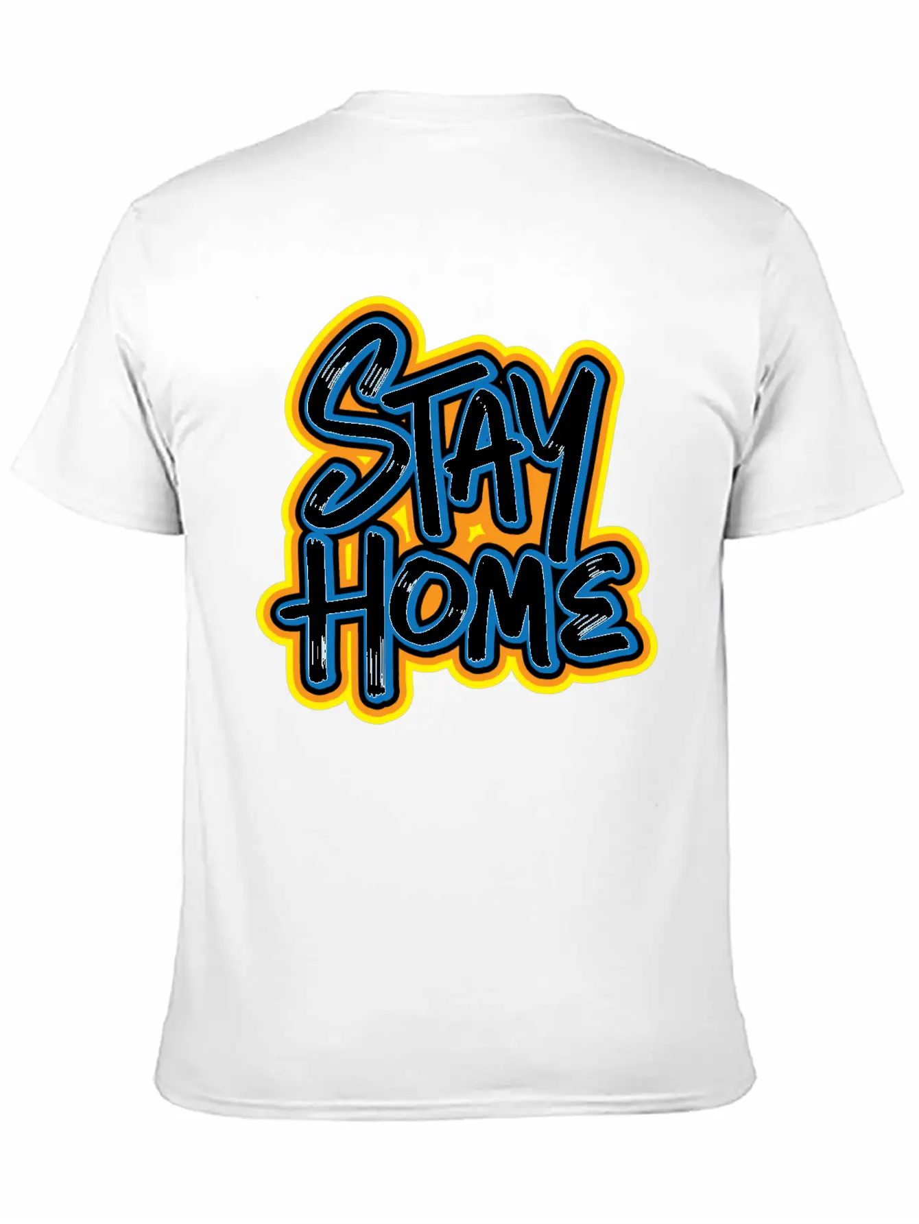 Stay Home Graffiti Basic Graphic T-Shirt ¨C Daily Comfort In Soft Cotton